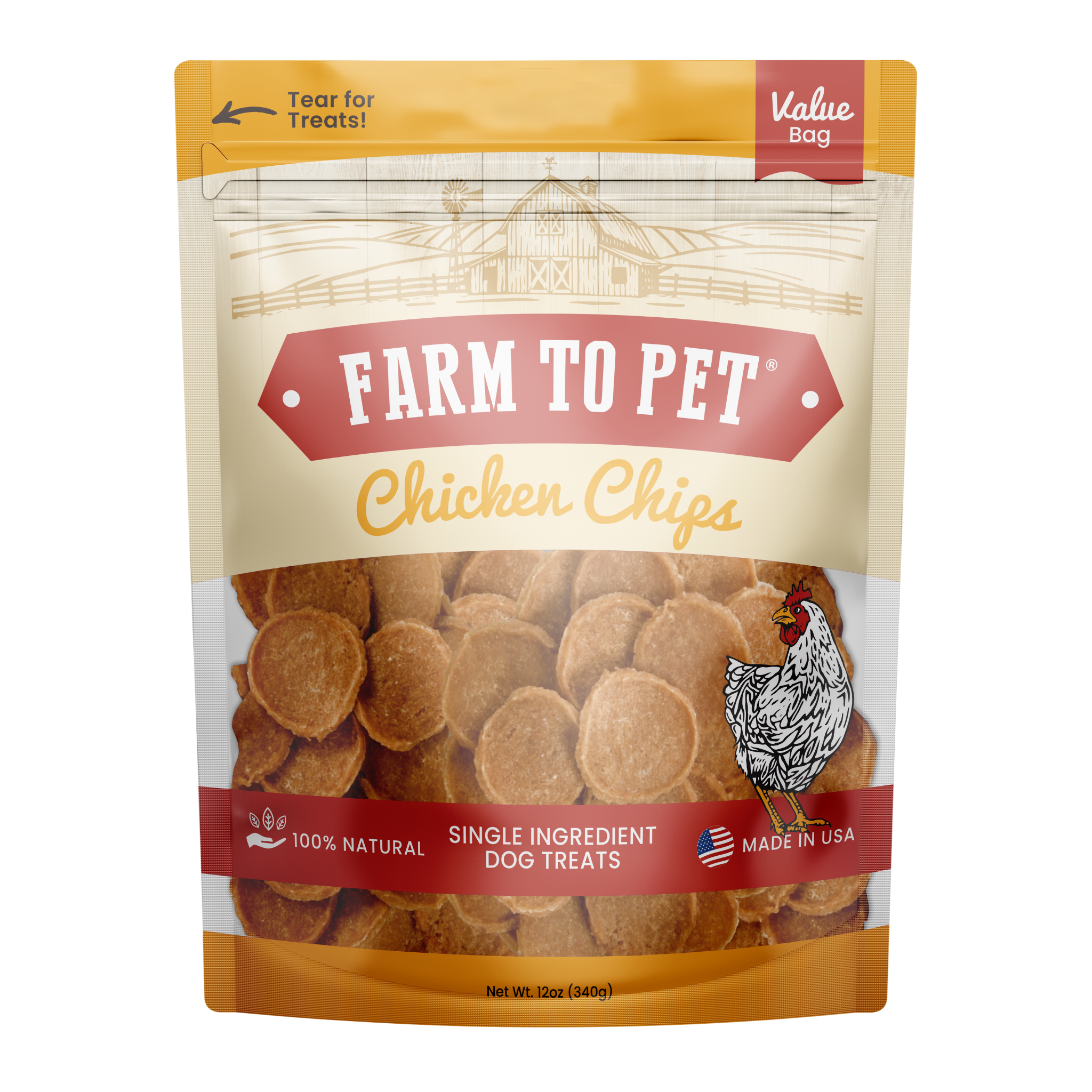 Farm to Pet Healthy Dog Treats - Farm to Pet Chicken Chips Healthy Dog Treats – 2 sizes: 4oz - MaisonBeach