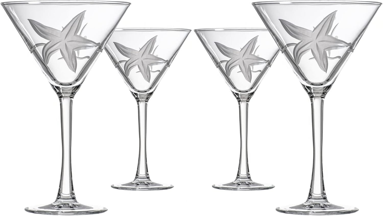Rolf Glass Starfish Martini Glass – engraved starfish design