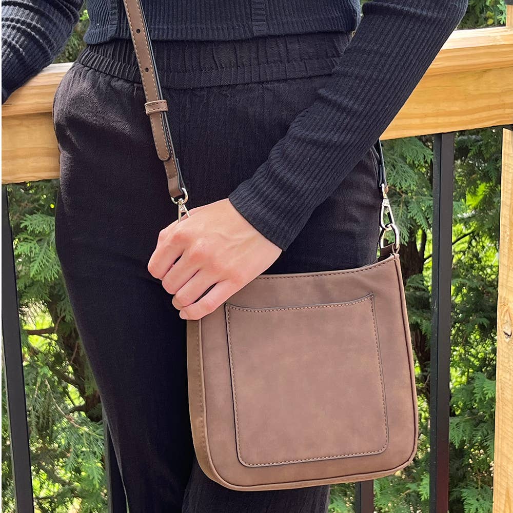 K. Carroll Accessories - 🍁 ASHLEY SUEDE CROSSBODY: TAUPE 2