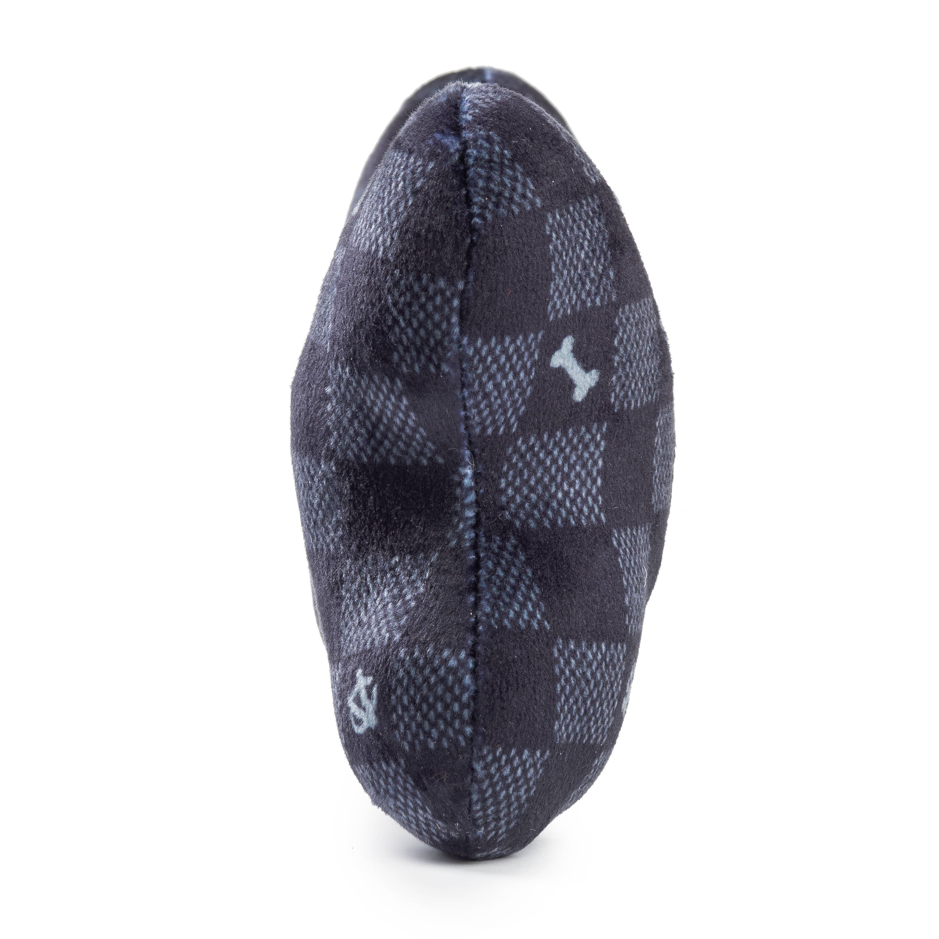 Haute Diggity Dog - Black Checker Chewy Vuiton Bone Squeaker Dog Toy: Large