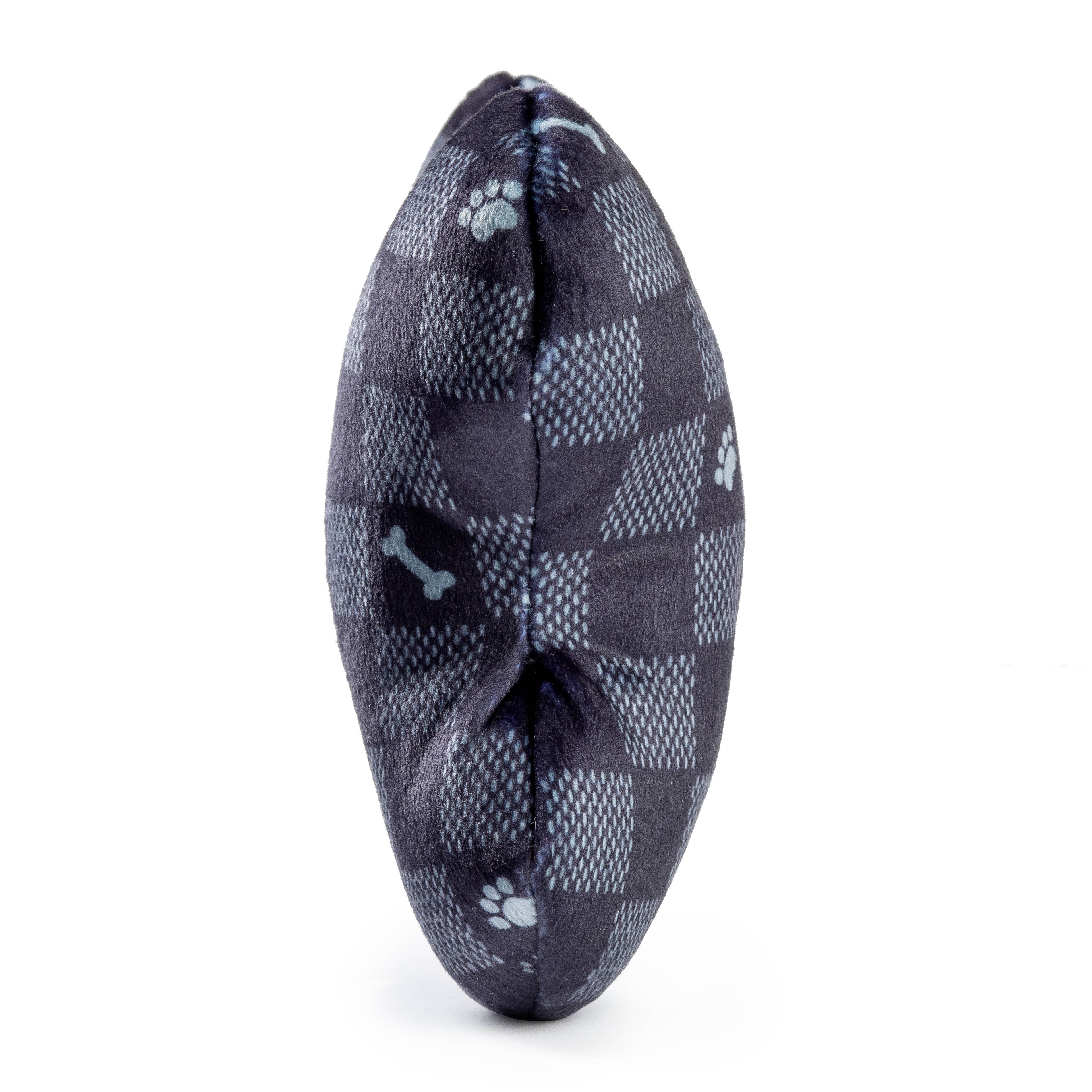 Haute Diggity Dog - Black Checker Chewy Vuiton Bone Squeaker Dog Toy: Large