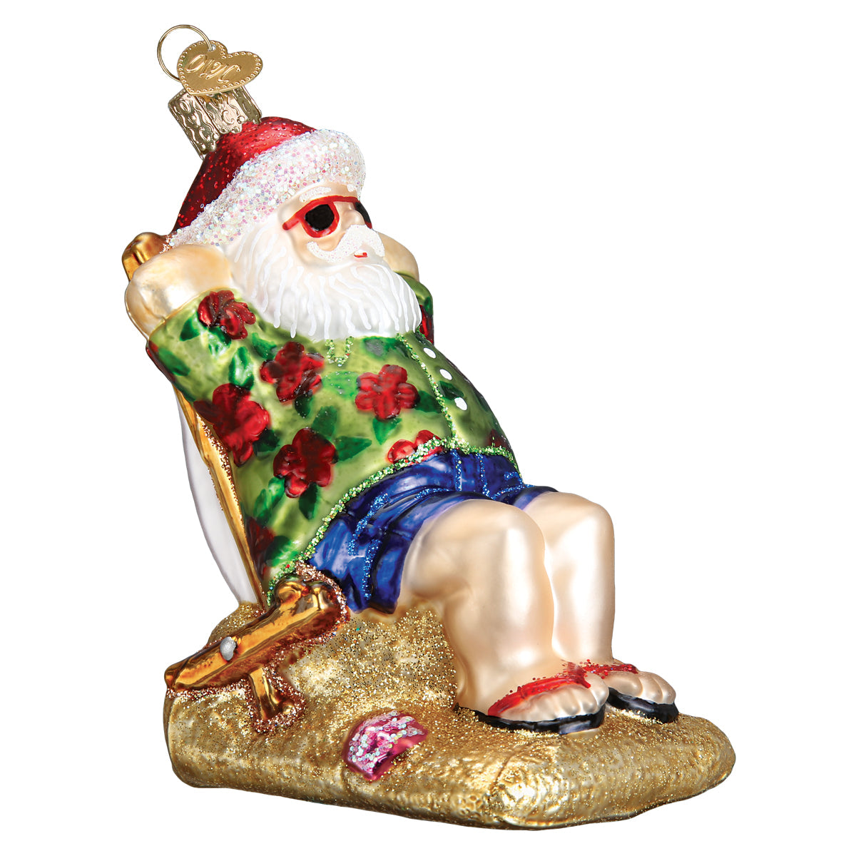 Sunning Santa Ornament - MaisonBeach