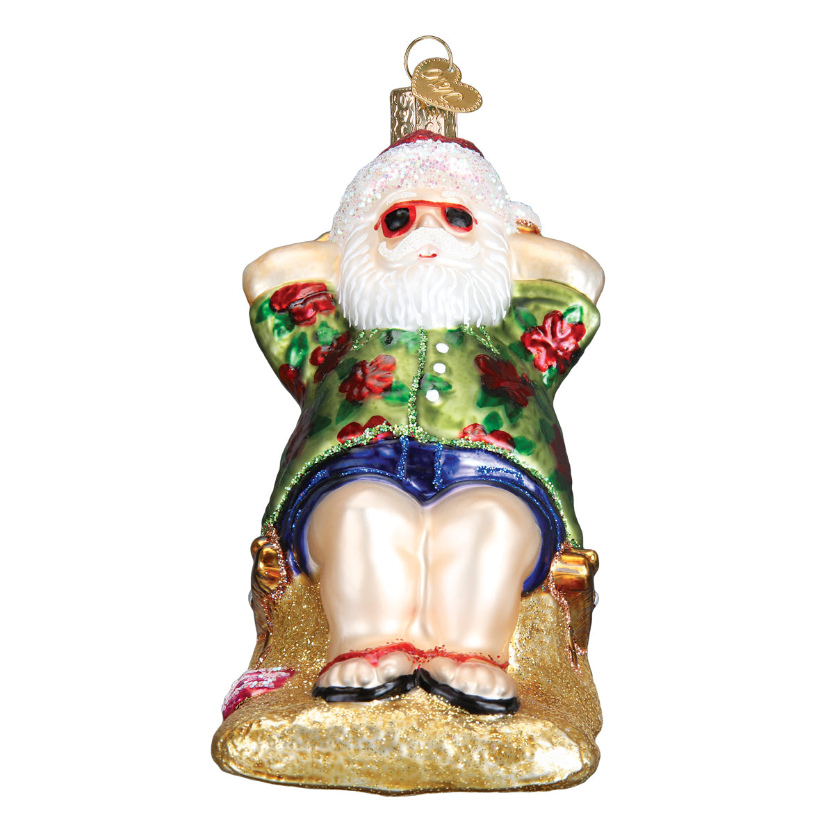 Sunning Santa Ornament - MaisonBeach