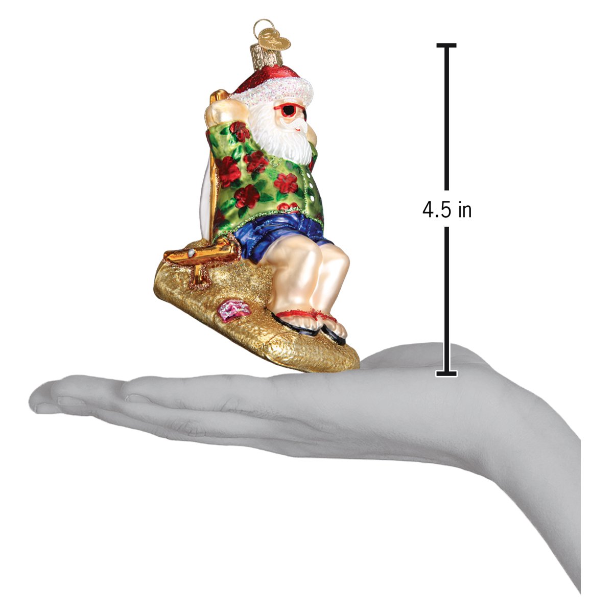 Sunning Santa Ornament - MaisonBeach