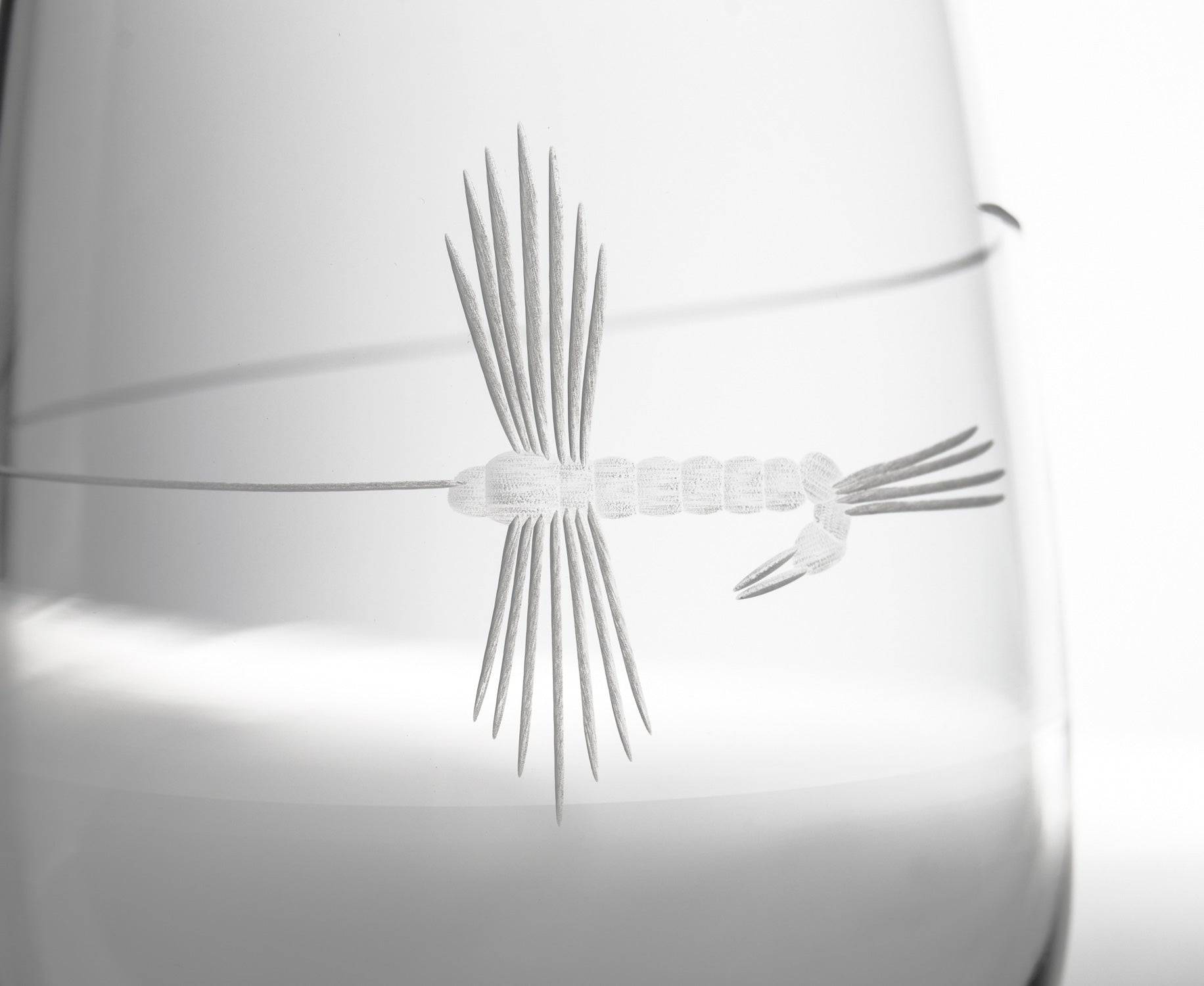 Fly Fishing 17oz. Stemless Wine GlassSet of 4 - MaisonBeach
