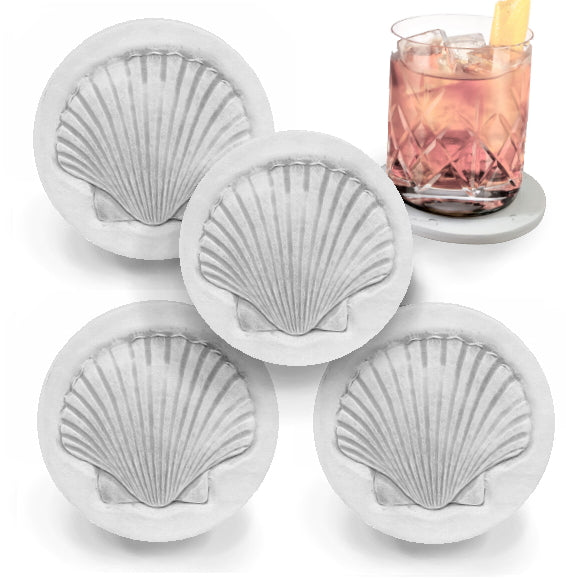 Scallop Shell Drink Coasters - MaisonBeach