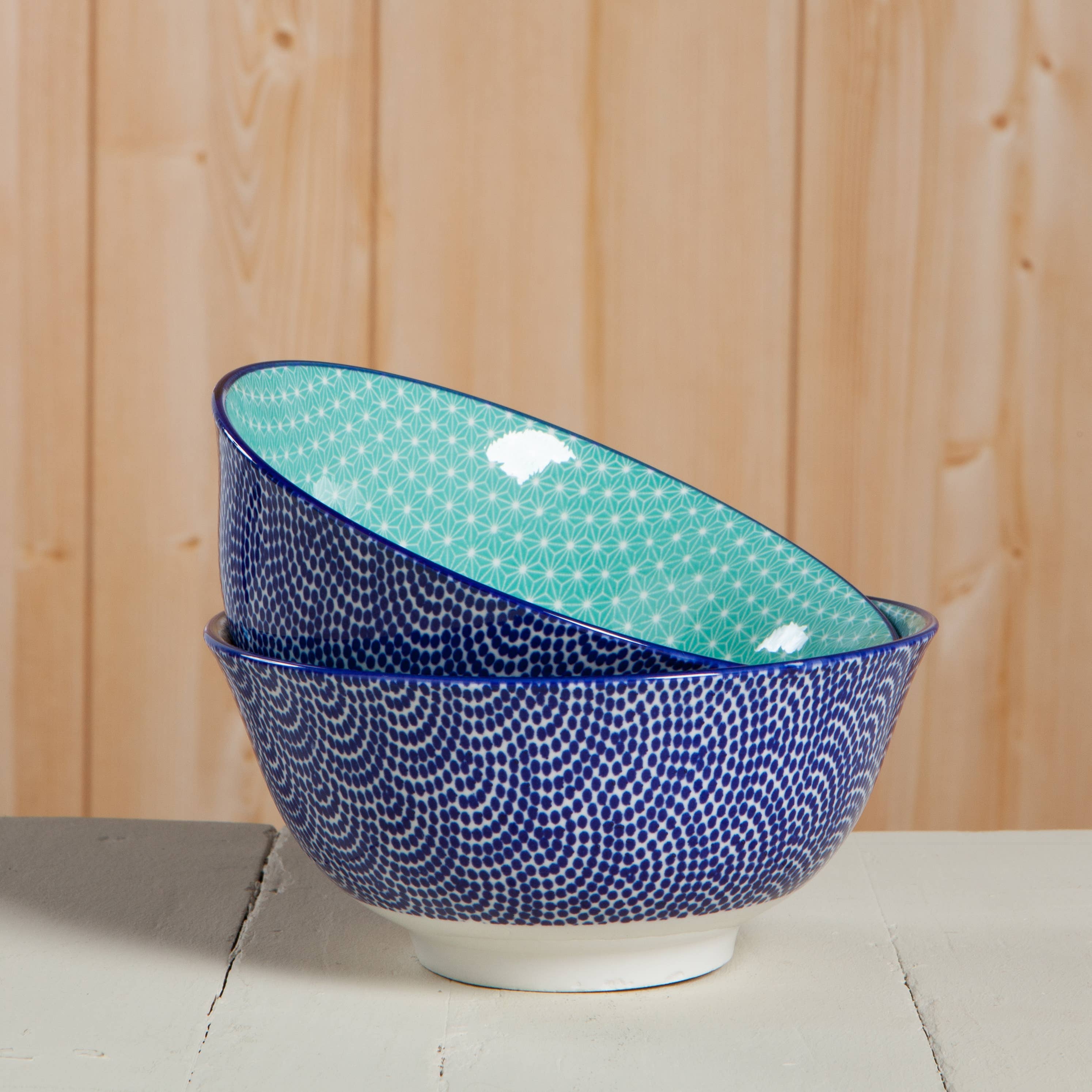 Now Designs by Danica - Blue Waves Stamped Bowl 6 inch