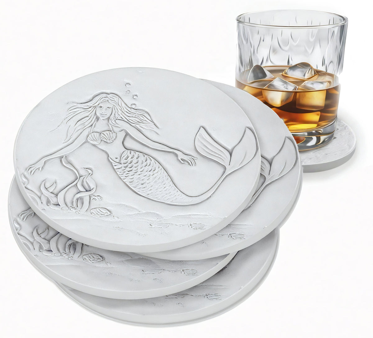 Mermaid Drink Coasters - MaisonBeach