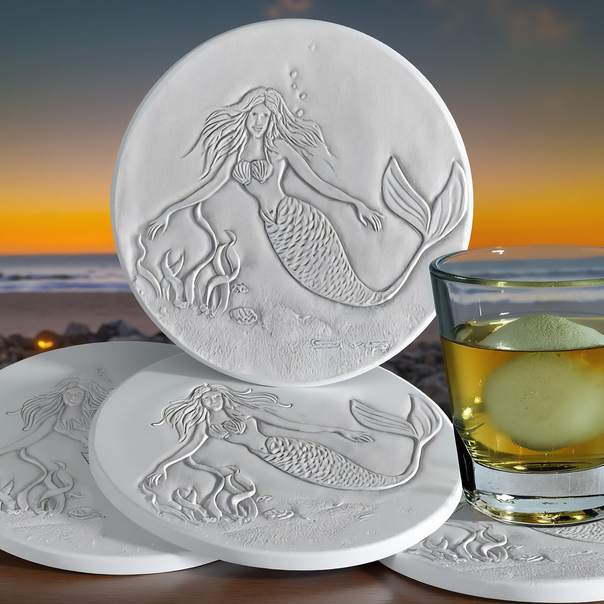 Mermaid Drink Coasters - MaisonBeach