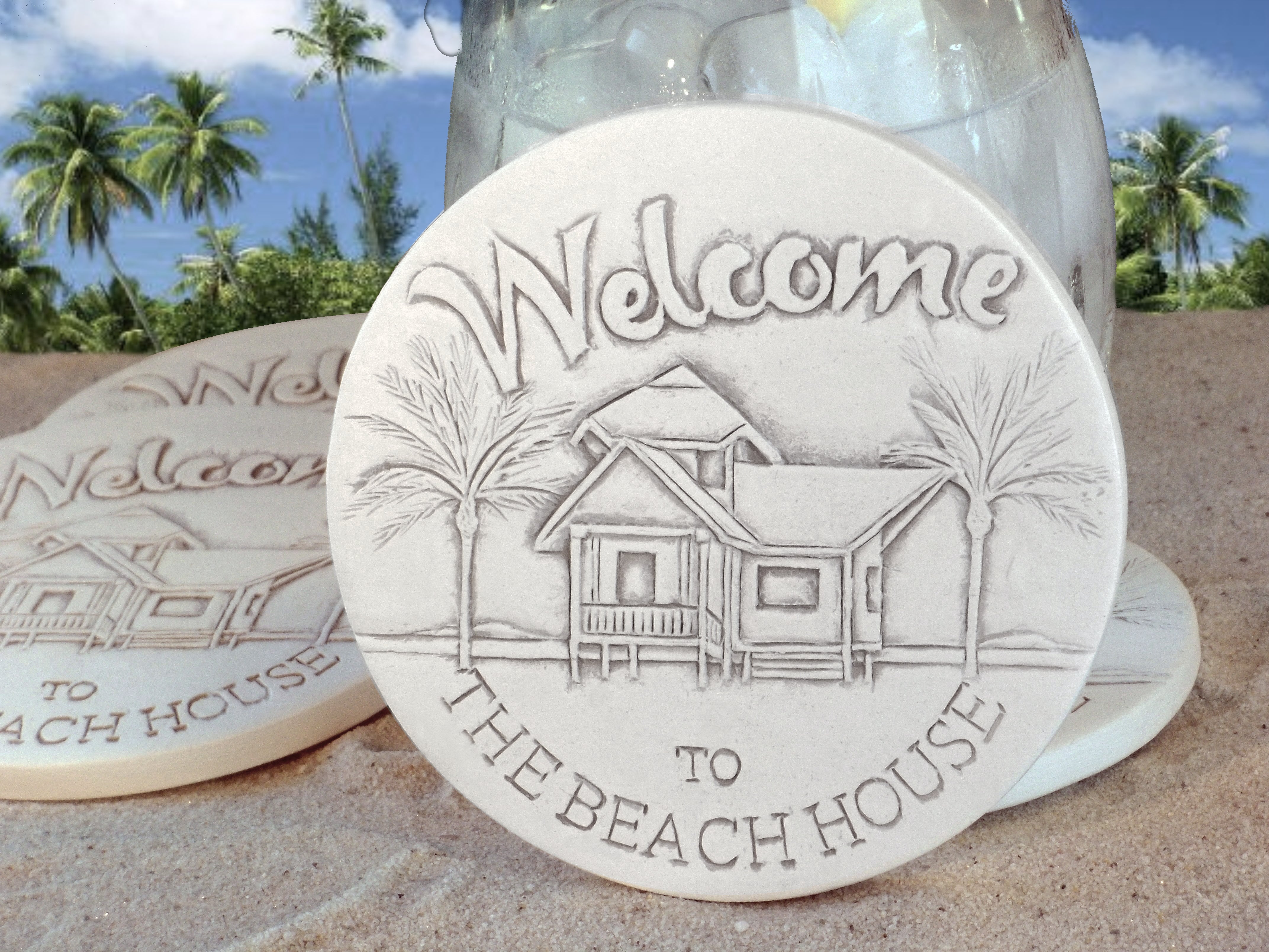 Beach House Drink Coasters - MaisonBeach