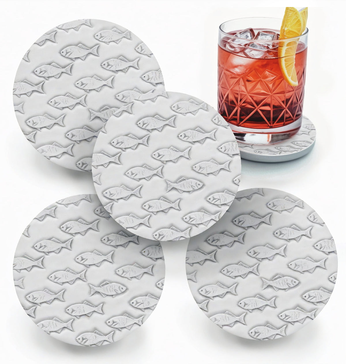 Fish School Drink Coasters - MaisonBeach