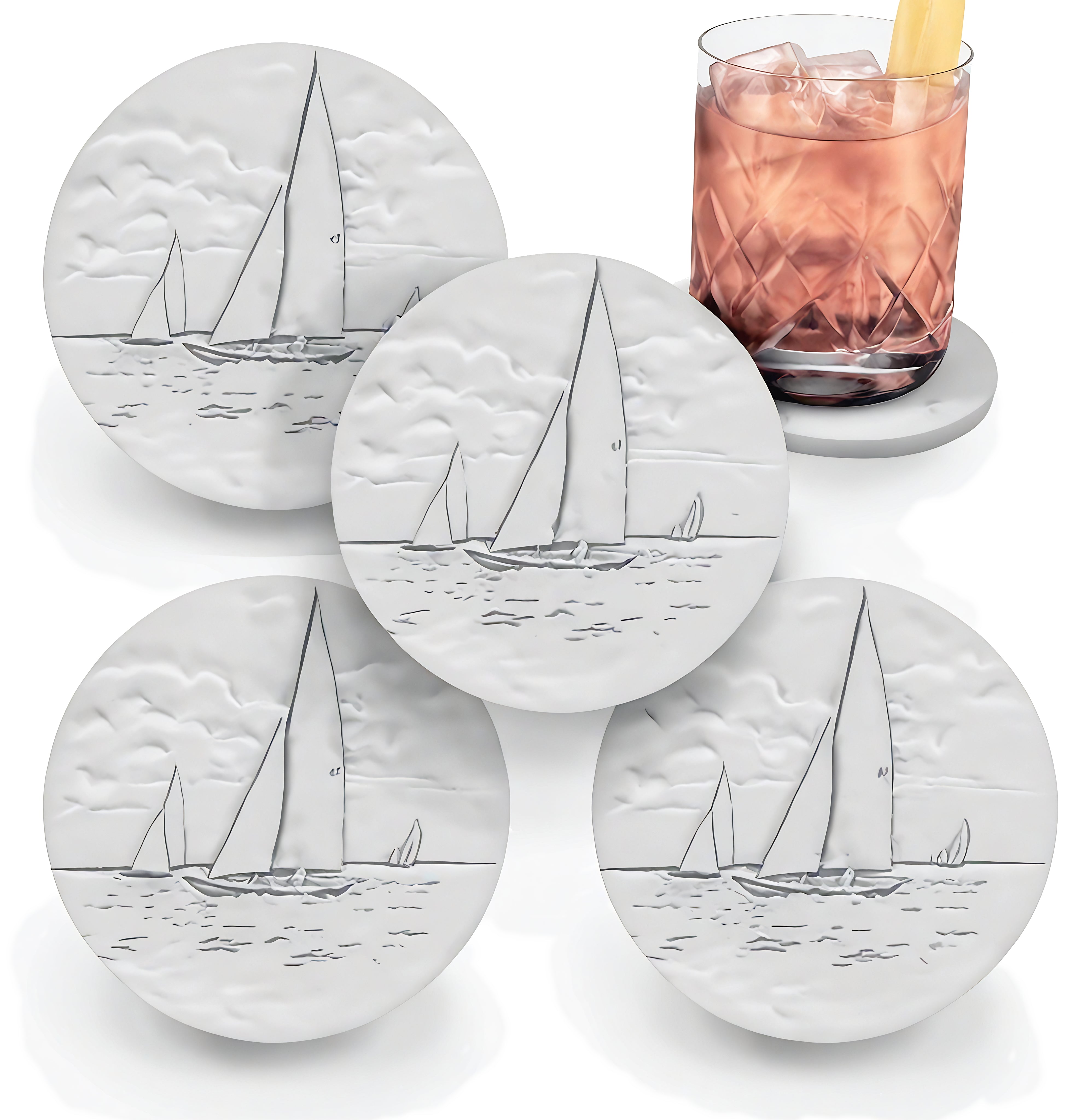 Sailboat Drink Coasters - MaisonBeach