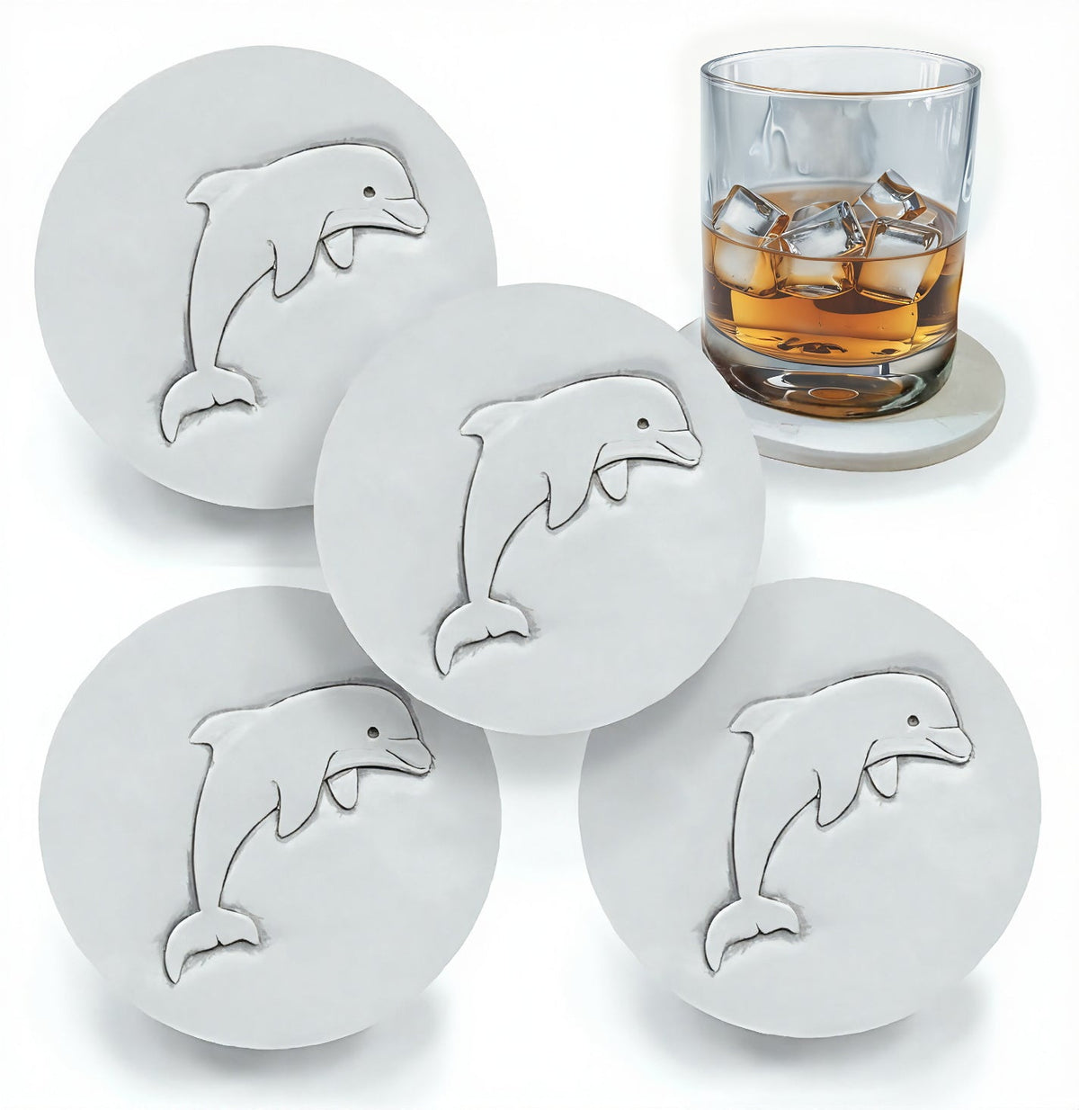 Dolphin Drink Coasters - MaisonBeach