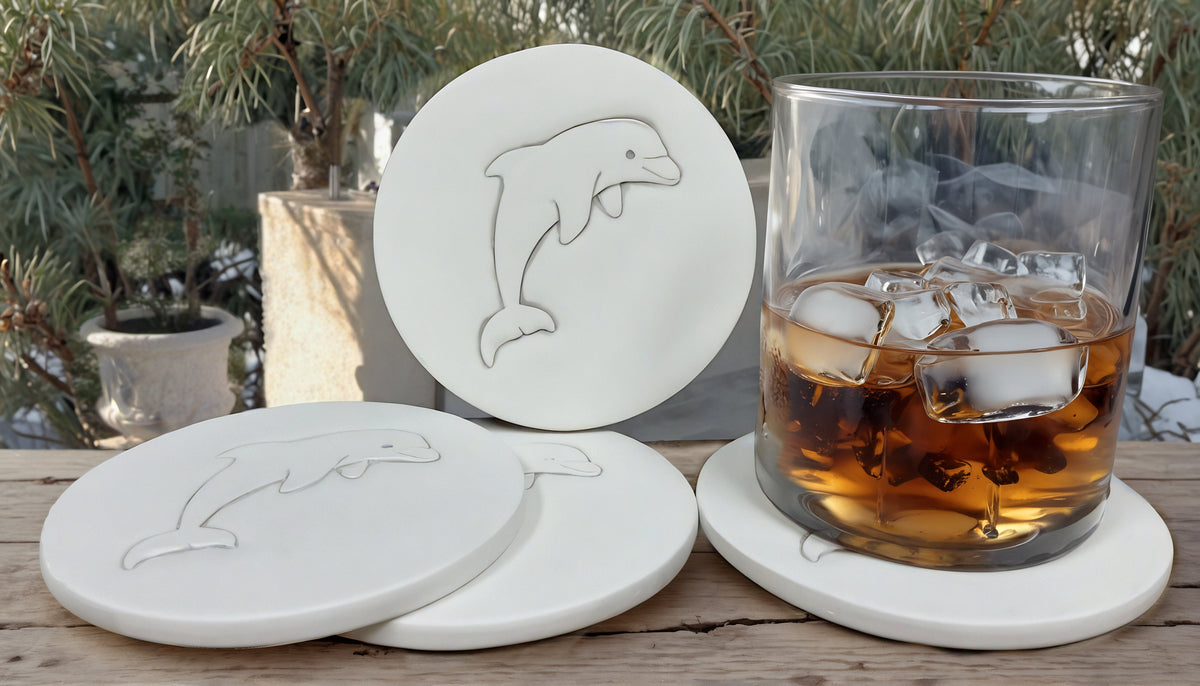 Dolphin Drink Coasters - MaisonBeach