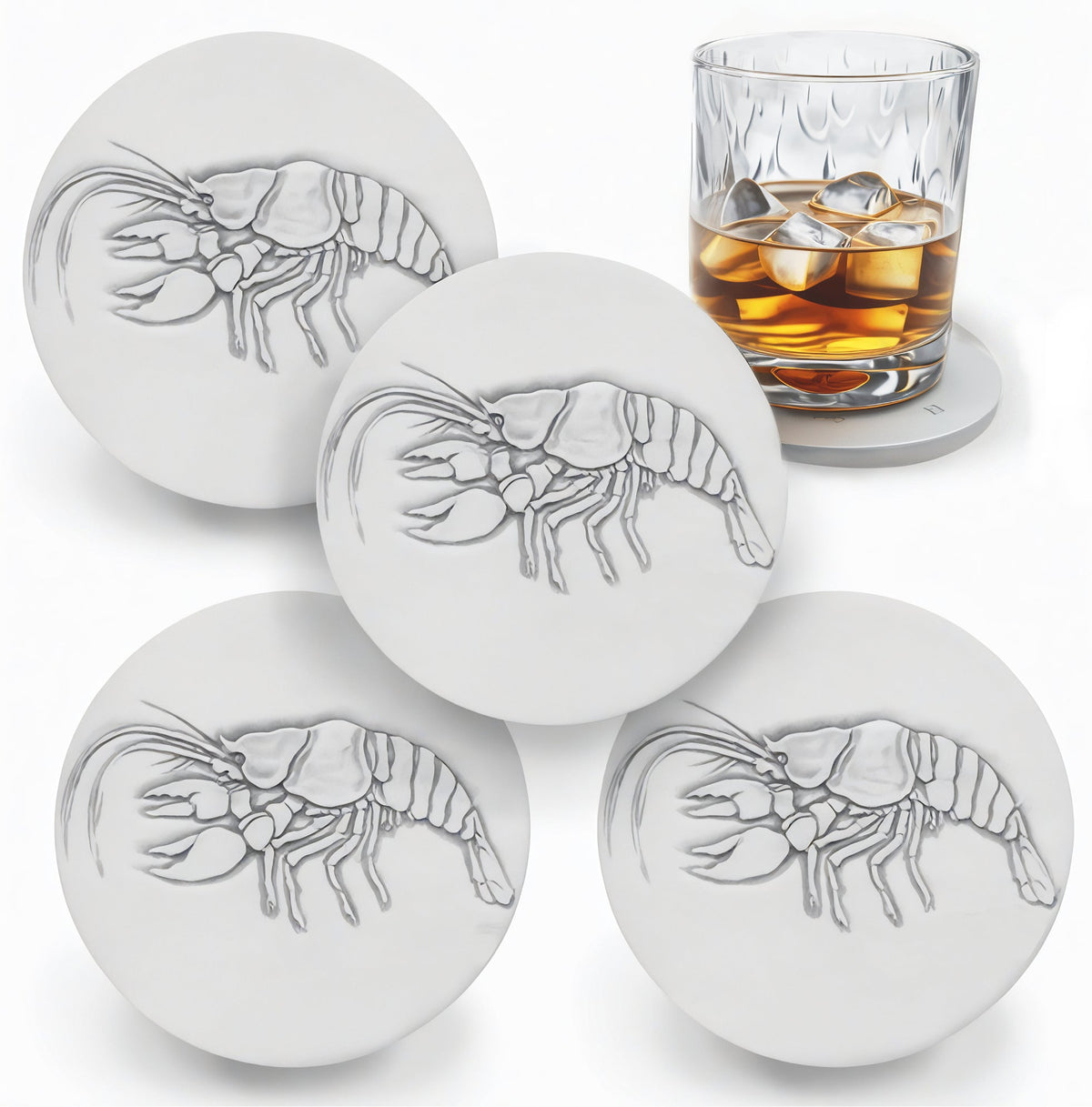 Crawfish Drink Coasters - MaisonBeach