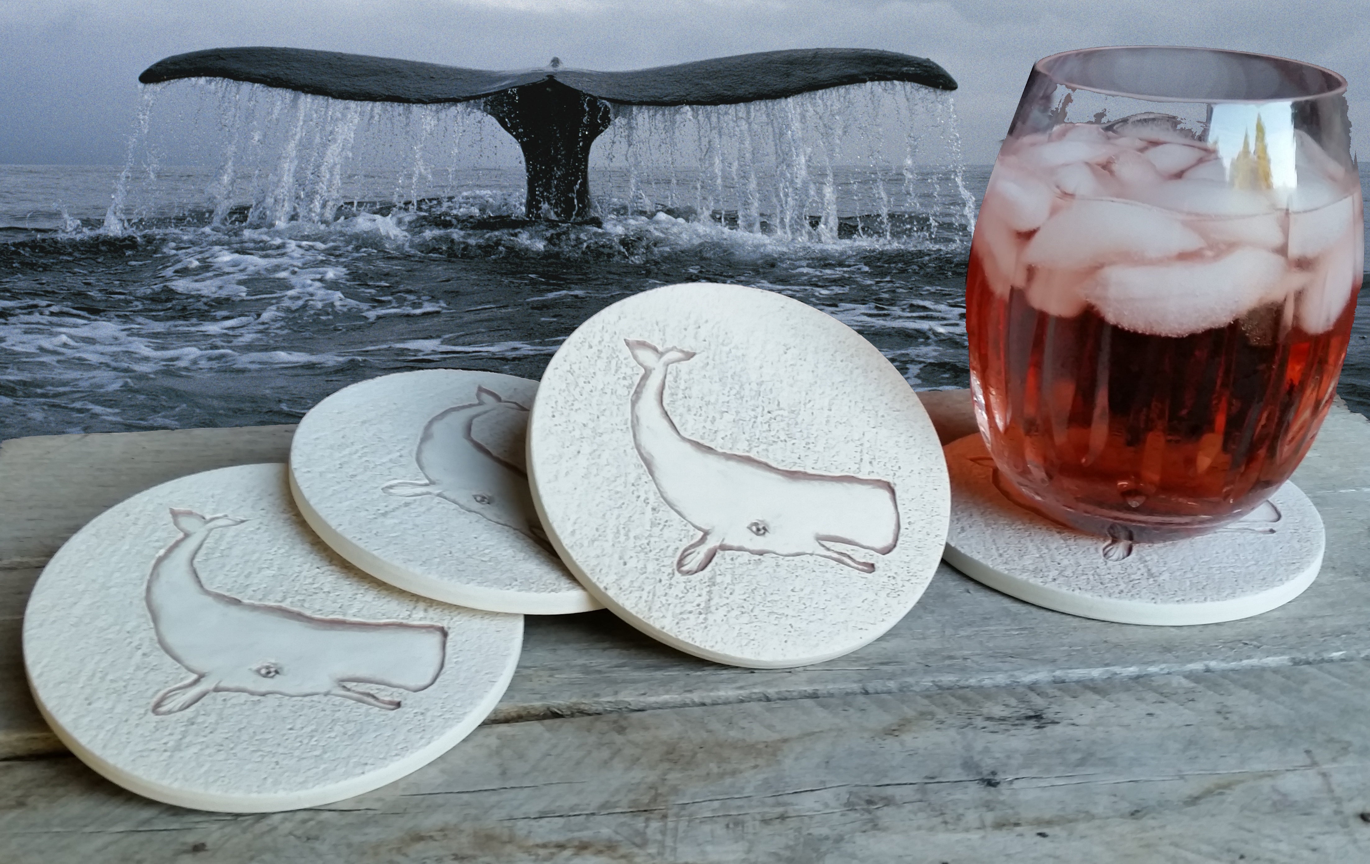 Whale Drink Coasters - MaisonBeach