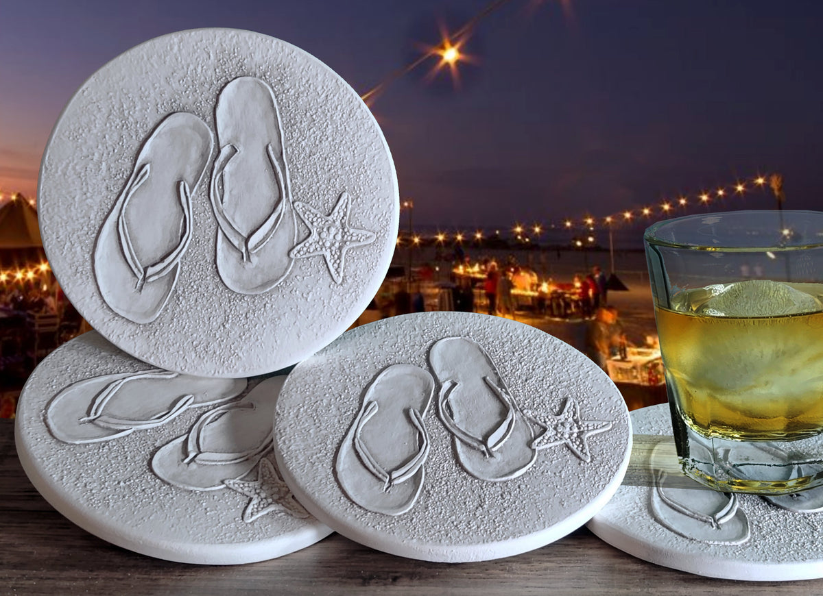 Flip Flop Drink Coasters - MaisonBeach