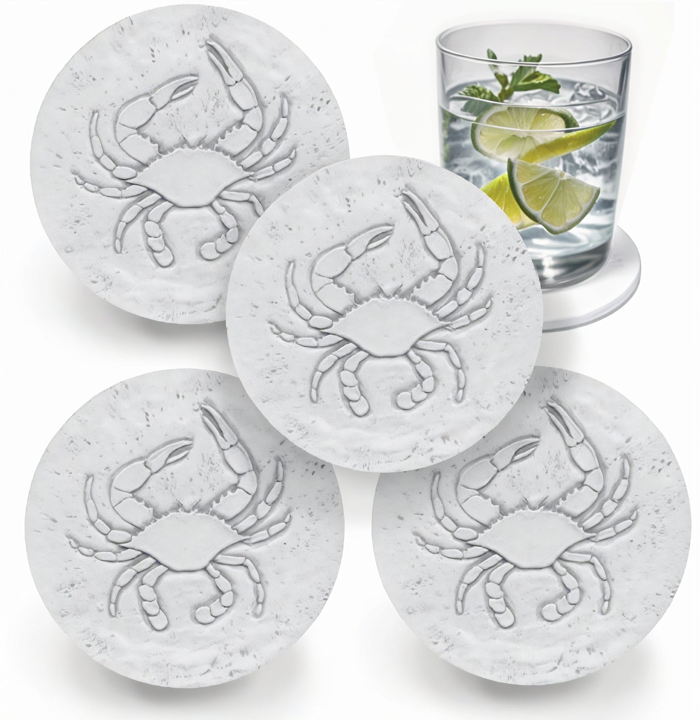 Blue Crab Drink Coasters - MaisonBeach