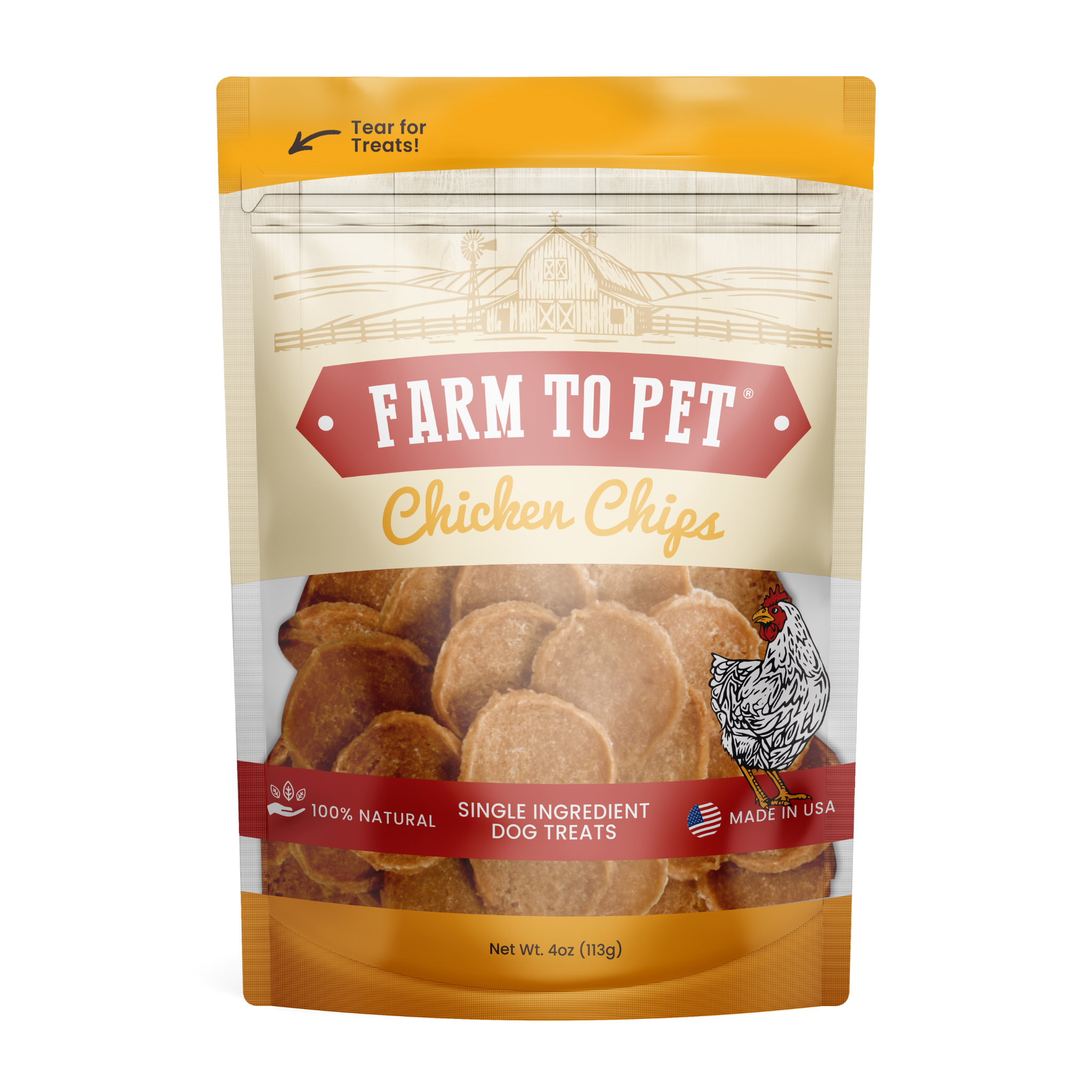 Farm to Pet Healthy Dog Treats - Farm to Pet Chicken Chips Healthy Dog Treats – 2 sizes: 4oz - MaisonBeach