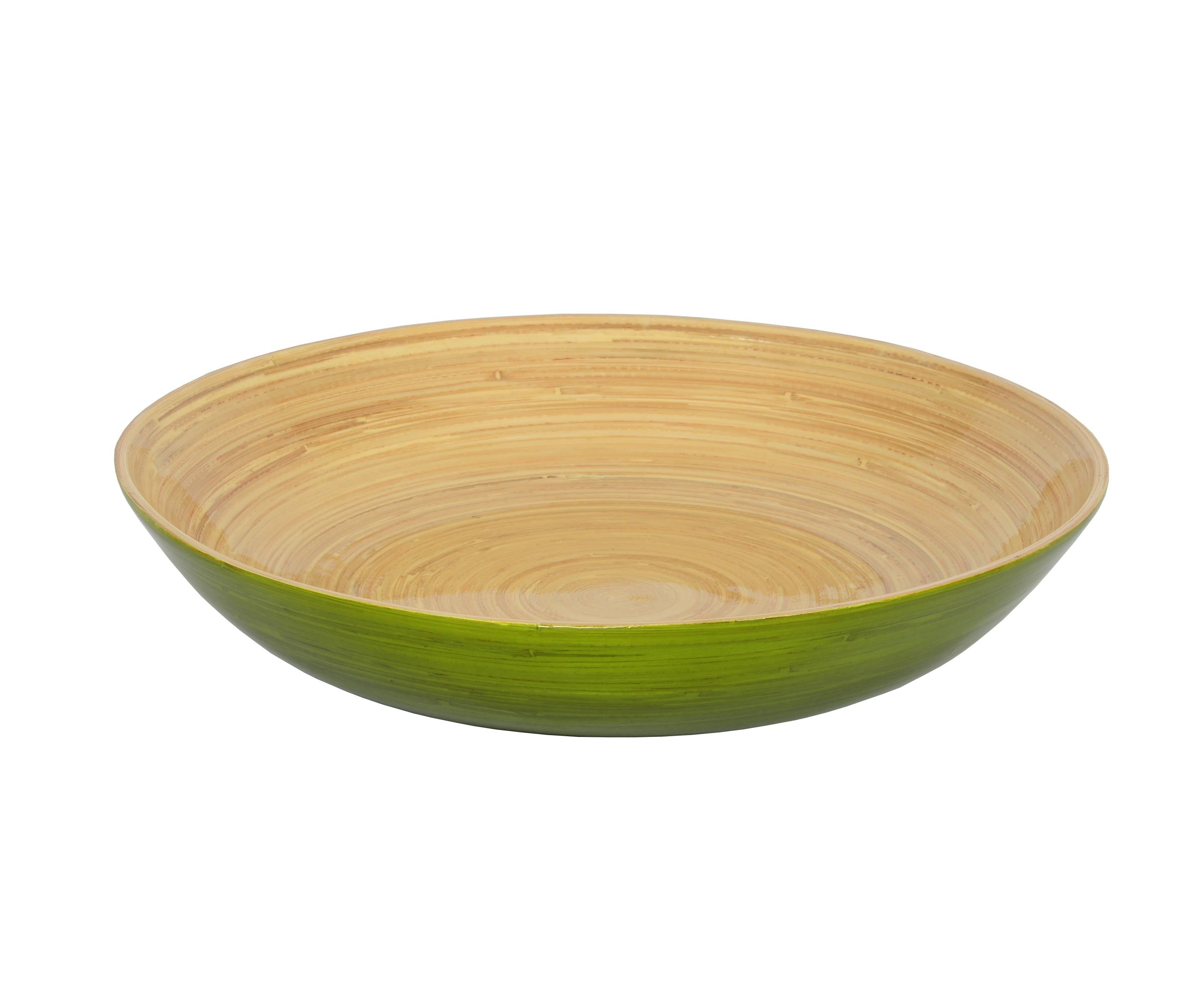 Blue Bamboo Fruit Bowl 11.7" x 2" - MaisonBeach