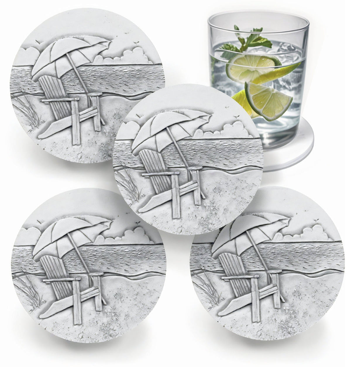 Beach Chair Drink Coasters - MaisonBeach