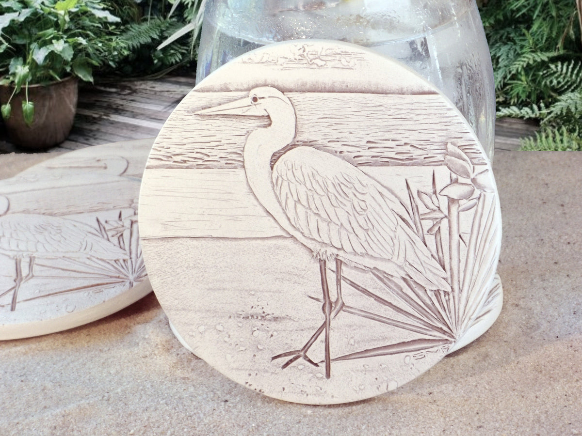 Egret Drink Coasters - MaisonBeach