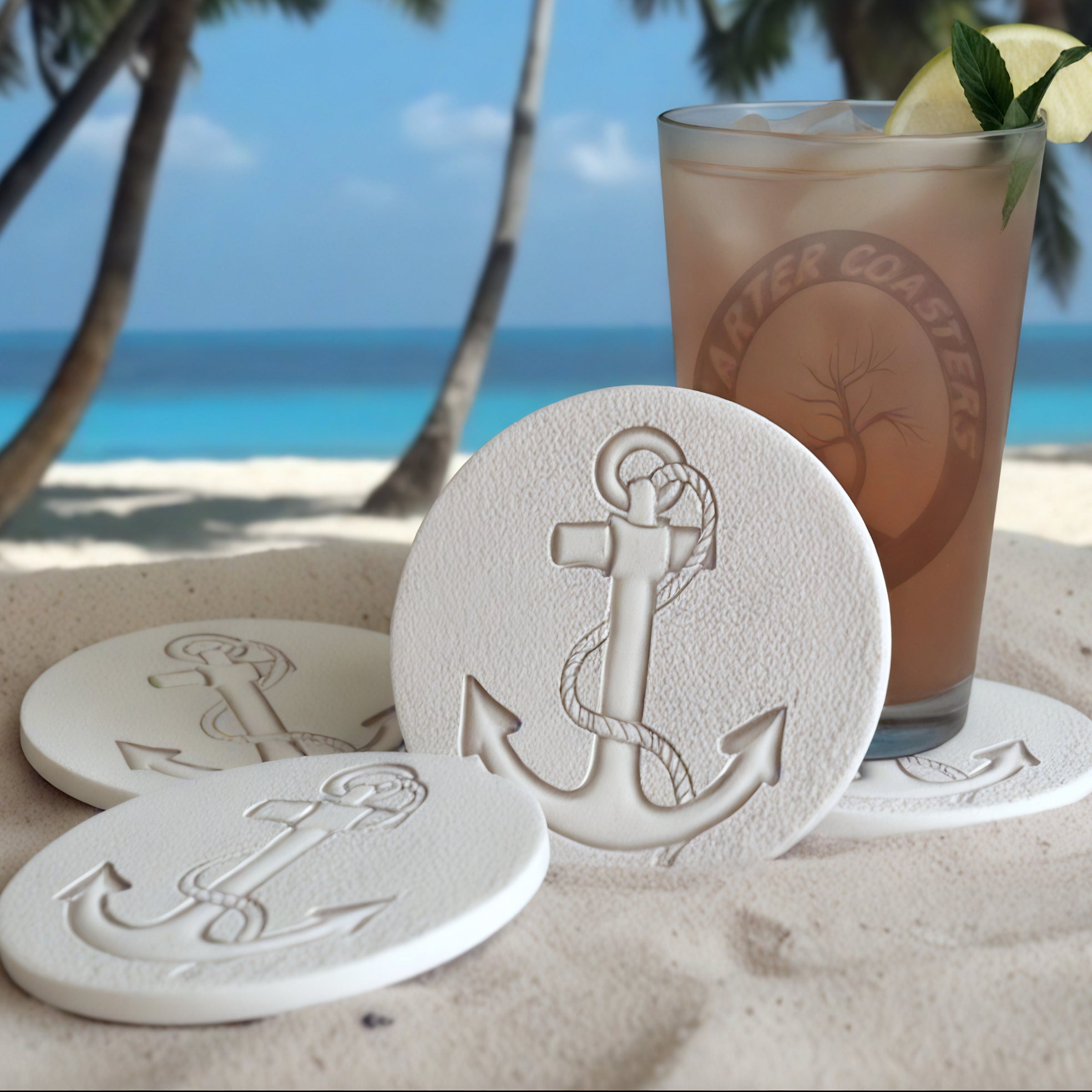 Anchor Drink Coasters - MaisonBeach