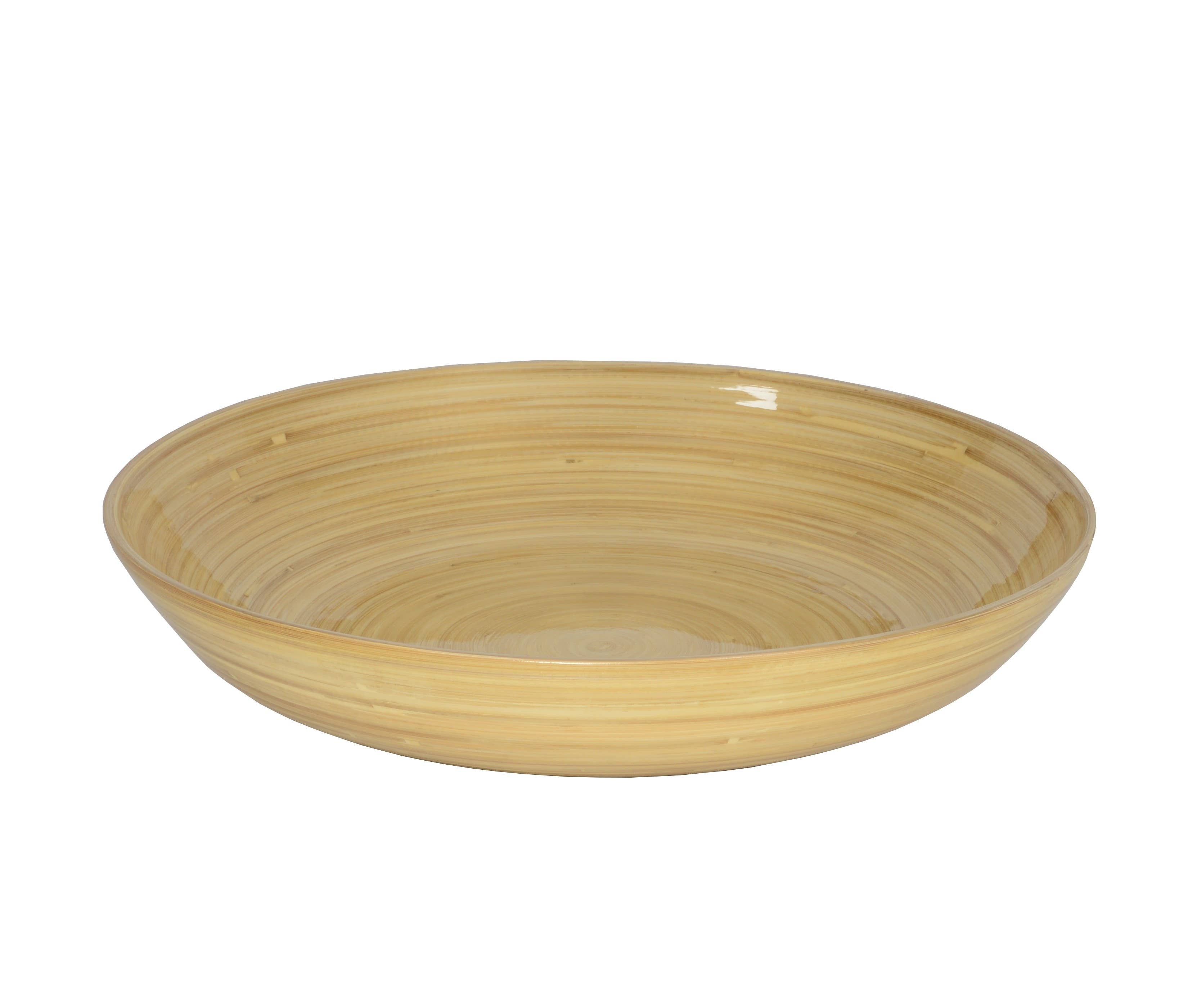 Blue Bamboo Fruit Bowl 11.7" x 2" - MaisonBeach