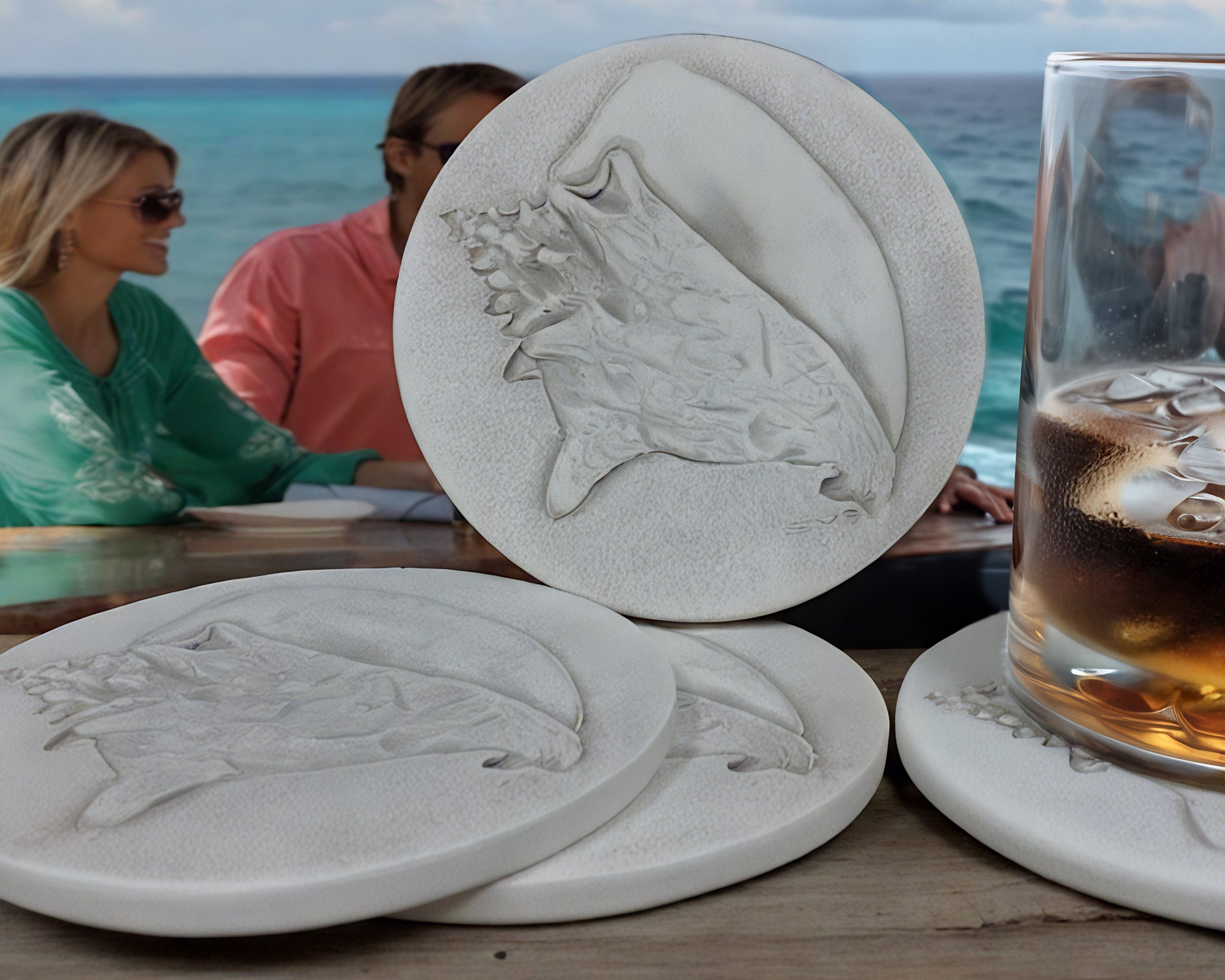 Conch Shell Drink Coasters - MaisonBeach