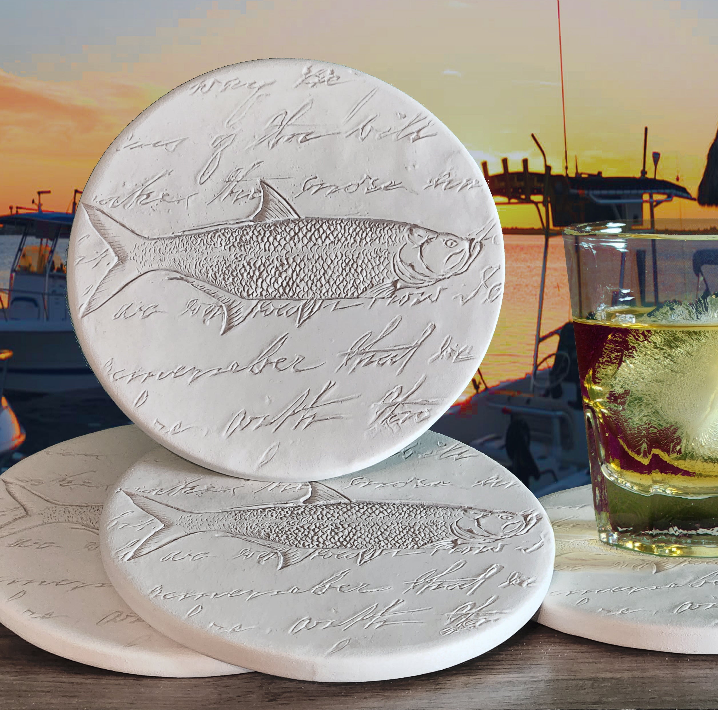 Tarpon Drink Coasters - MaisonBeach