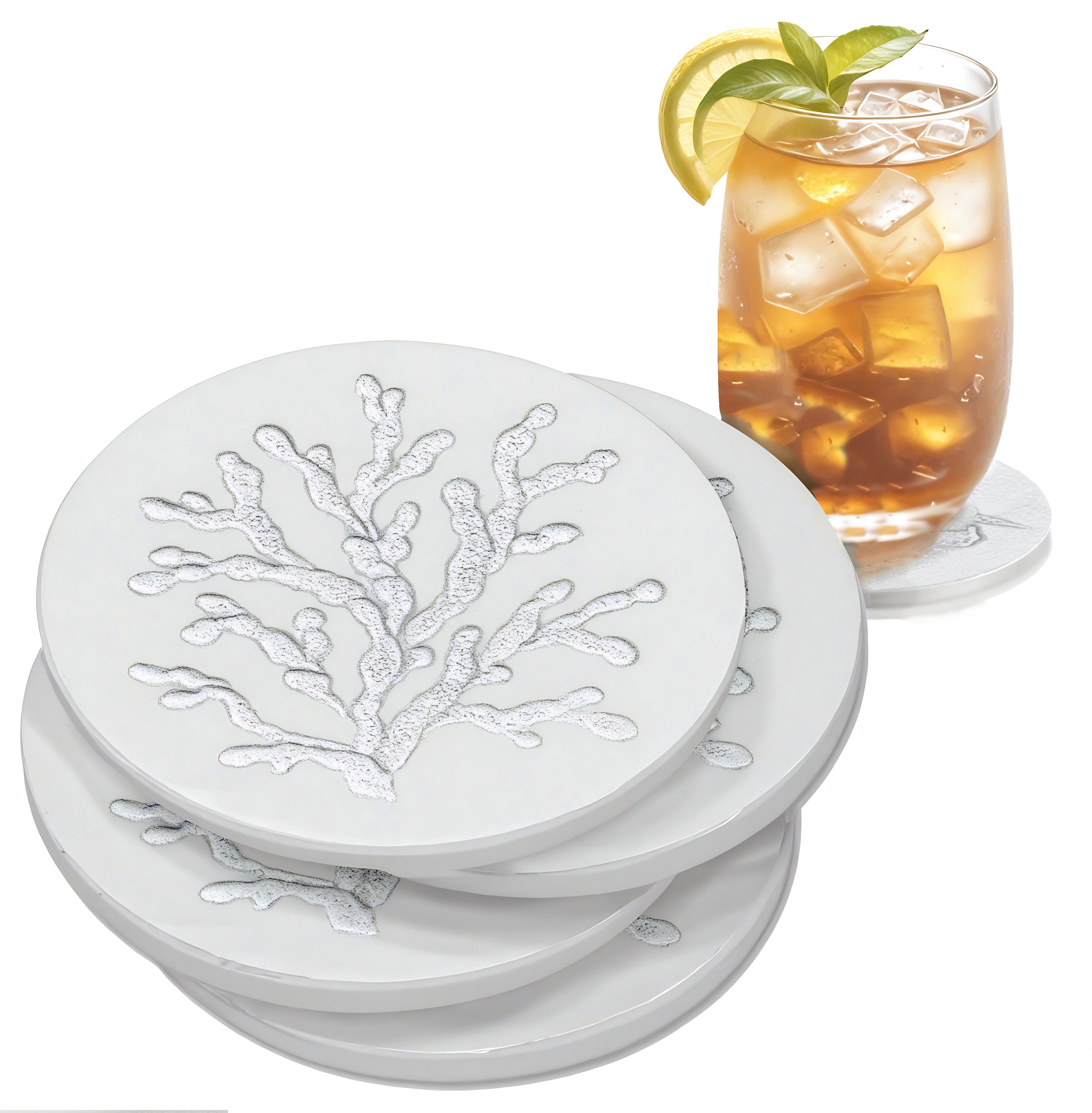 Coral Drink Coasters - MaisonBeach