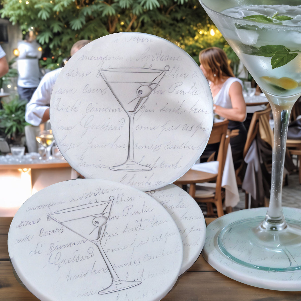 Martini Glass Drink Coasters - MaisonBeach