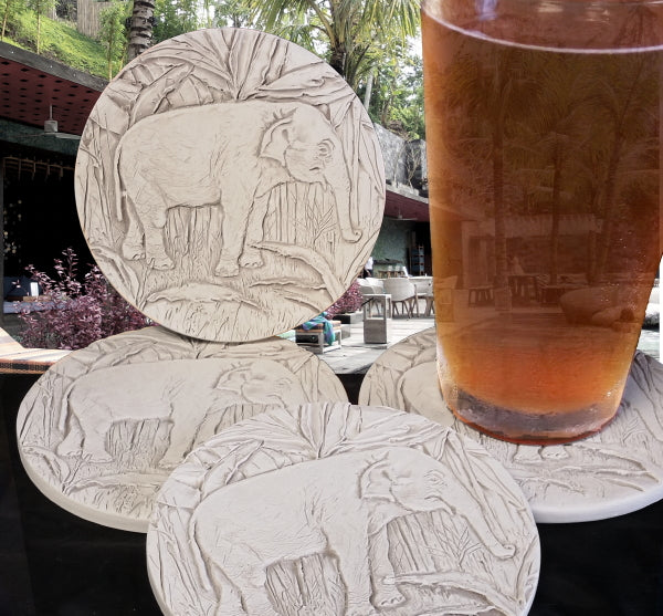 Elephant Drink Coasters - MaisonBeach