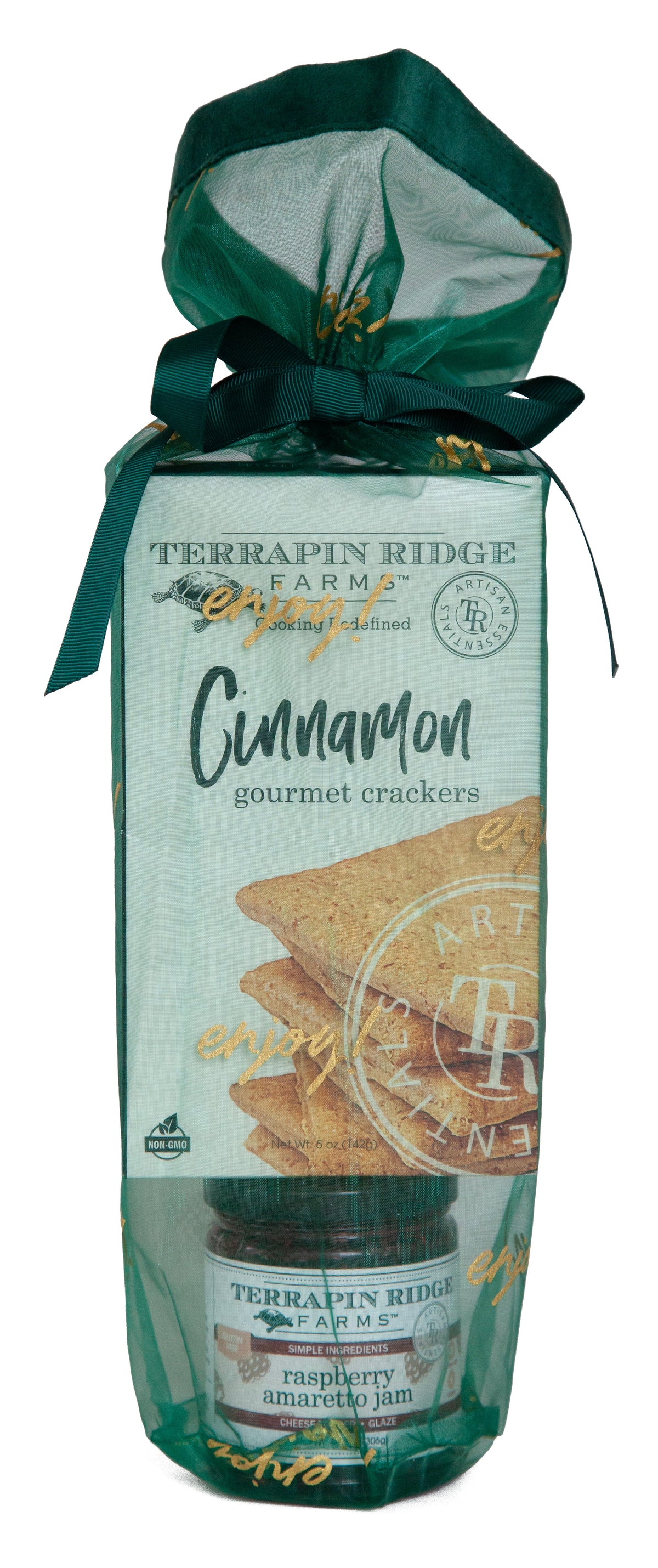 Holiday Grab and Go Giftset with Raspberry Amaretto Jam and Cinnamon Crackers - MaisonBeach