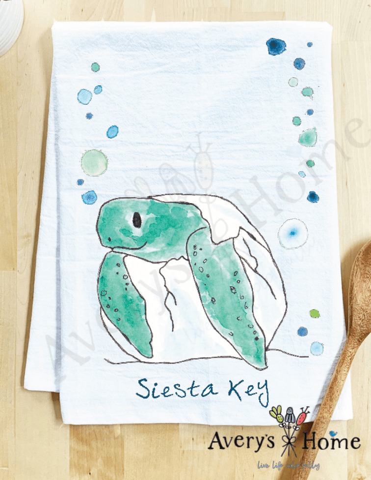 Avery's Home - Single Turtle Egg Cute  Kitchen Towel: Vero Beach, FL - MaisonBeach