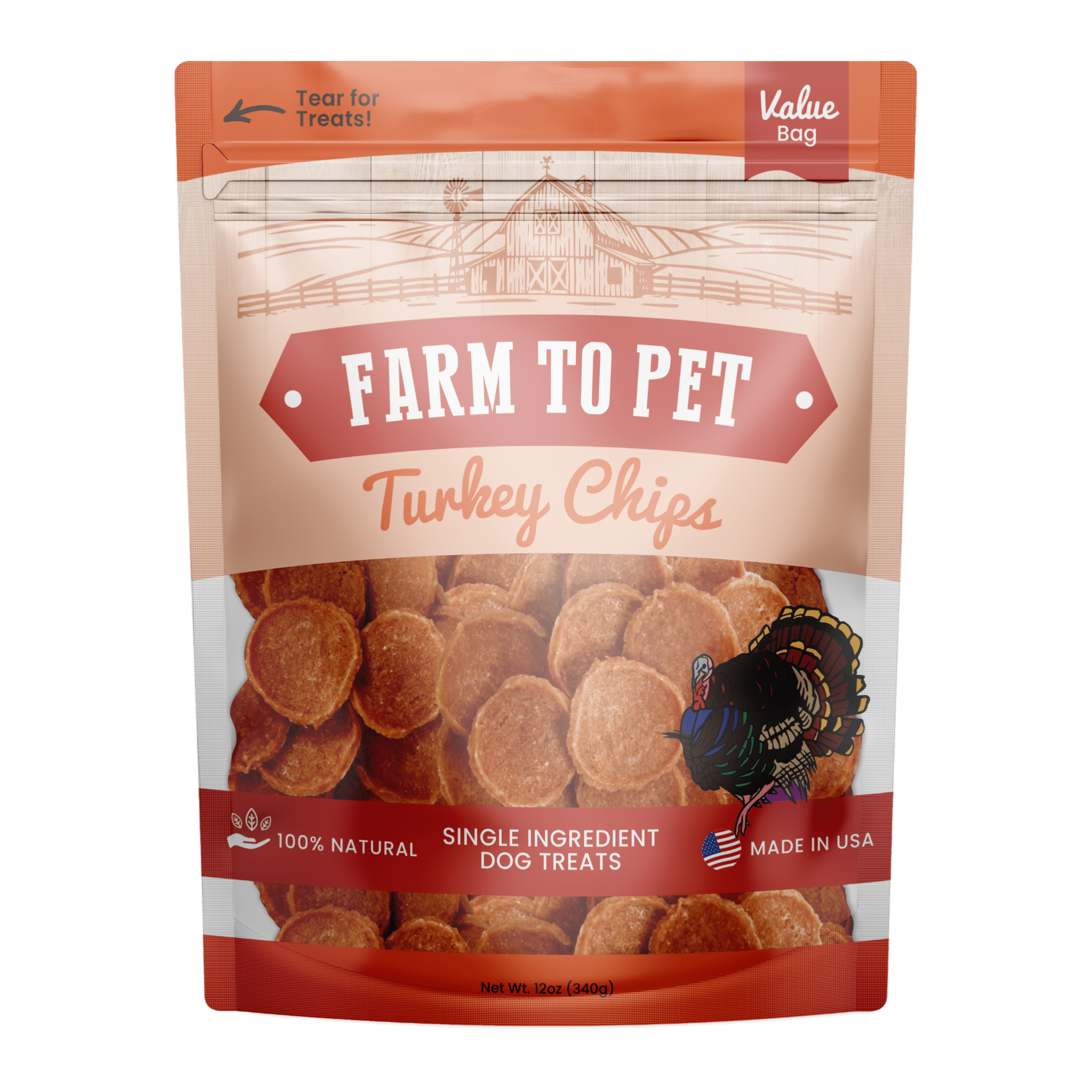 Farm to Pet - Turkey Chips: 12oz - MaisonBeach