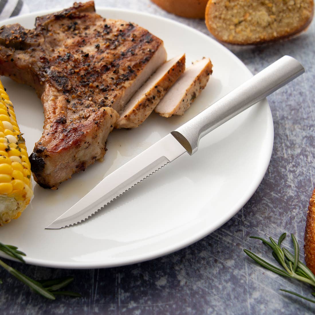 Rada Cutlery - Silver Six Serrated Steak Knives Gift Set