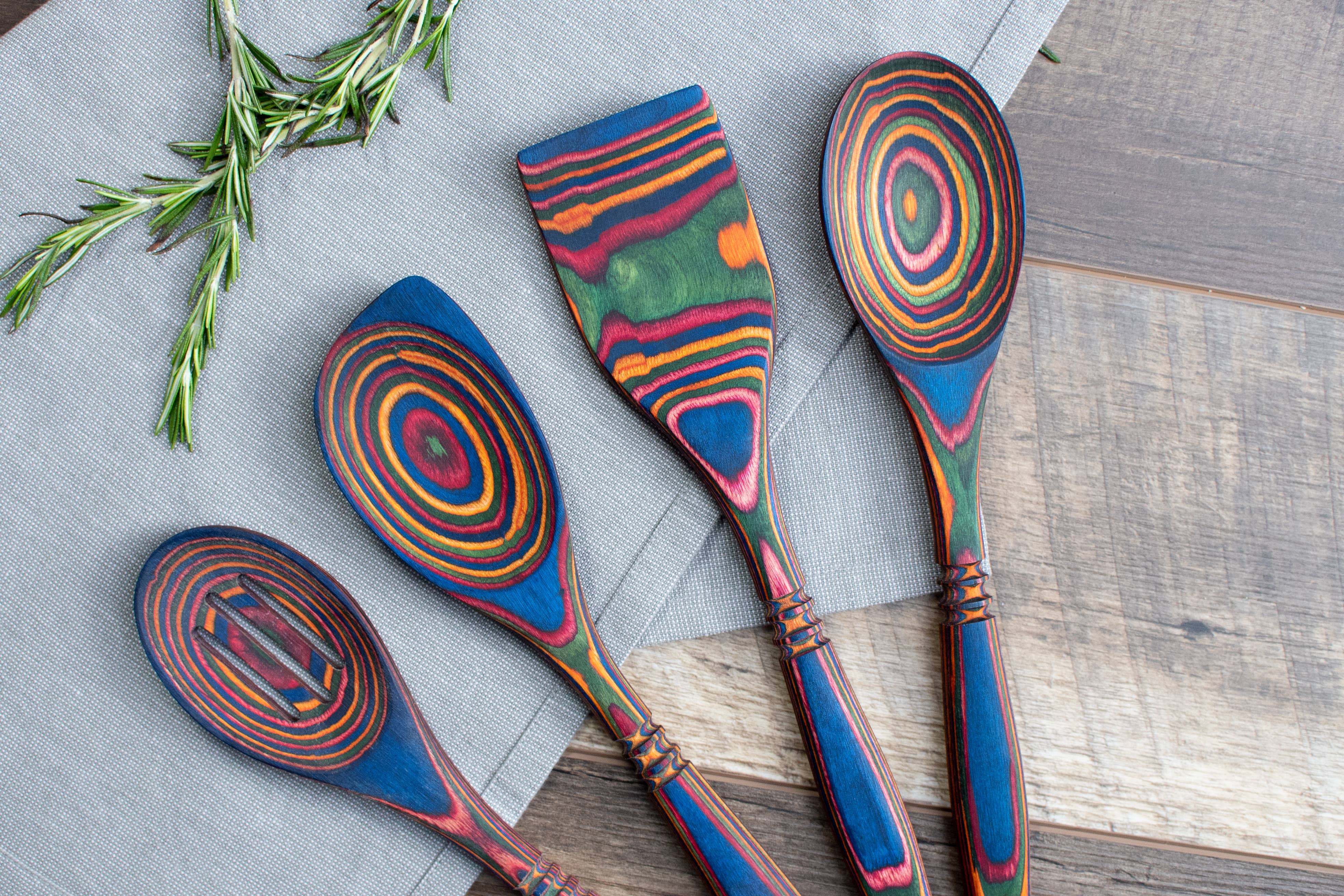 Island Bamboo - 12" Rainbow Pakka Spoon - MaisonBeach