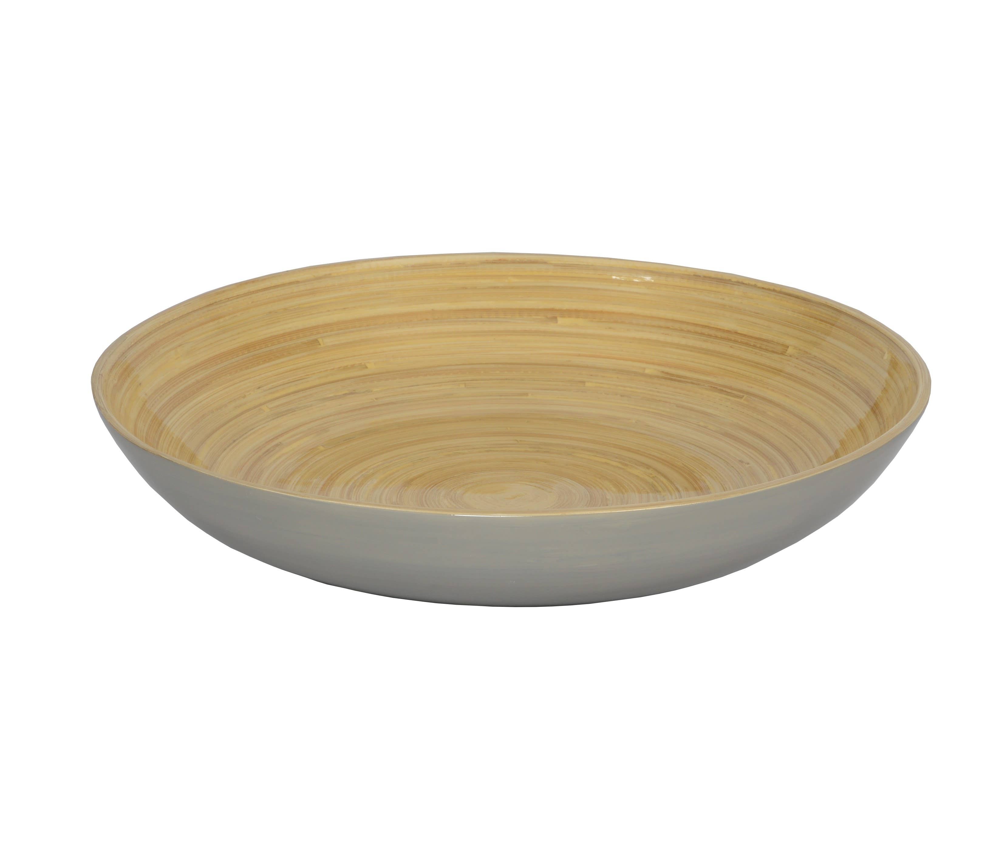 Blue Bamboo Fruit Bowl 11.7" x 2" - MaisonBeach