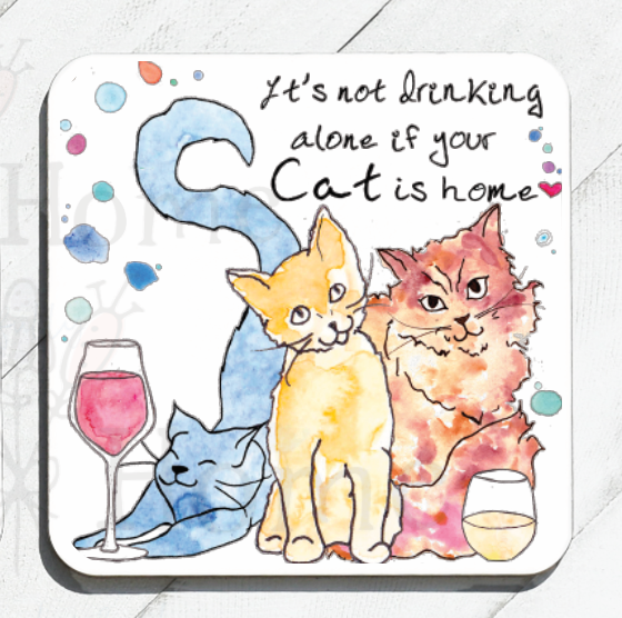 Avery's Home - Dog & Cats with Wine Absorbent Stone Coaster Set of 12
