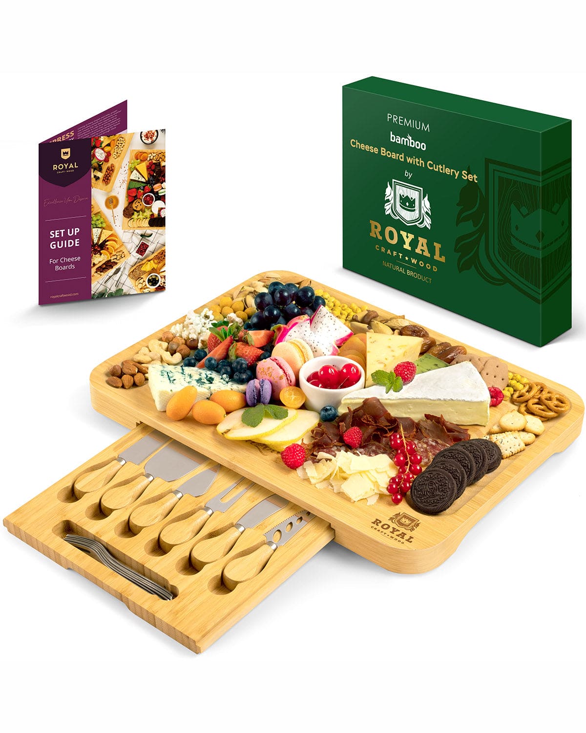 Cheese Board XXL with Cutlery Set - MaisonBeach