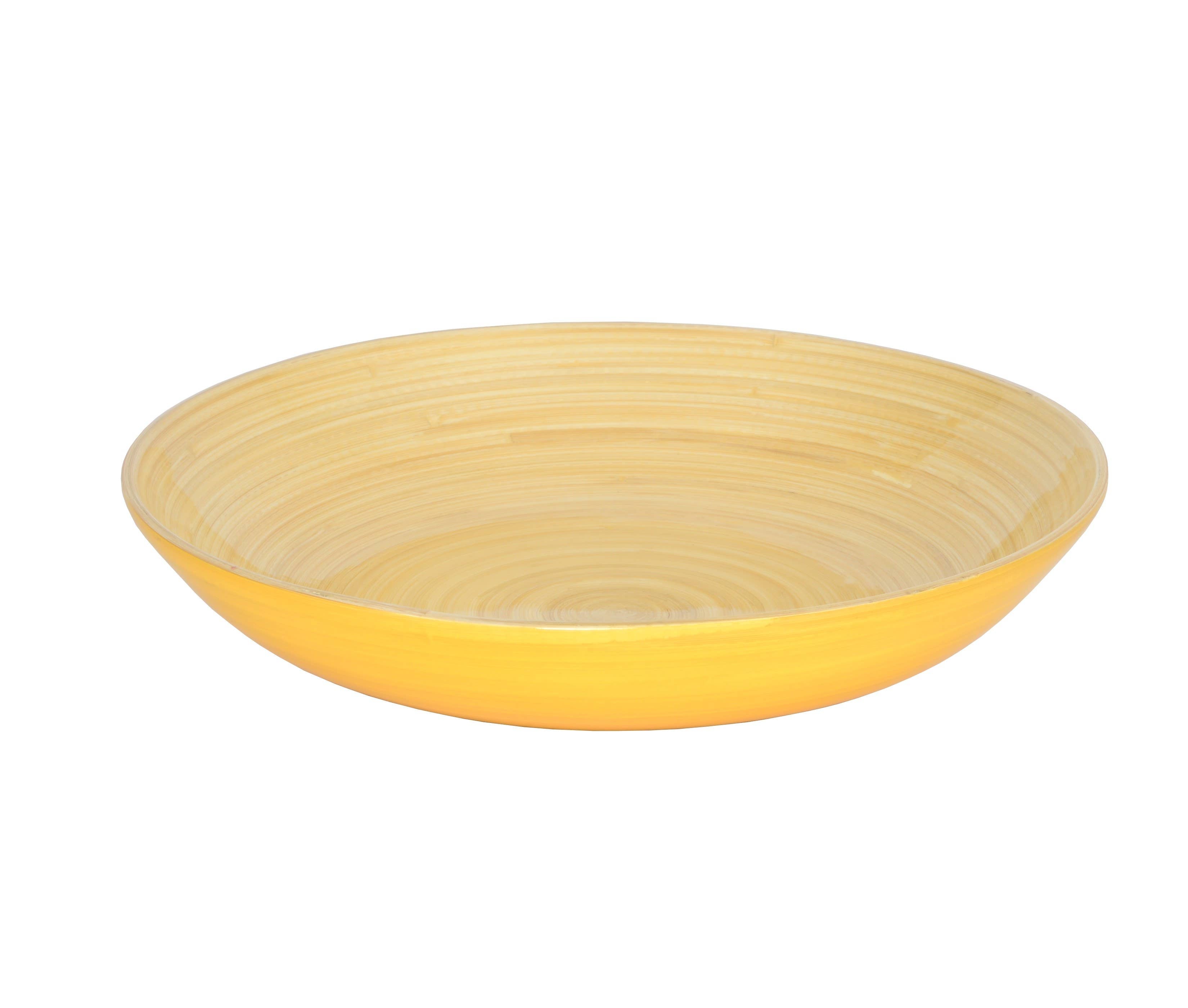 Blue Bamboo Fruit Bowl 11.7" x 2" - MaisonBeach