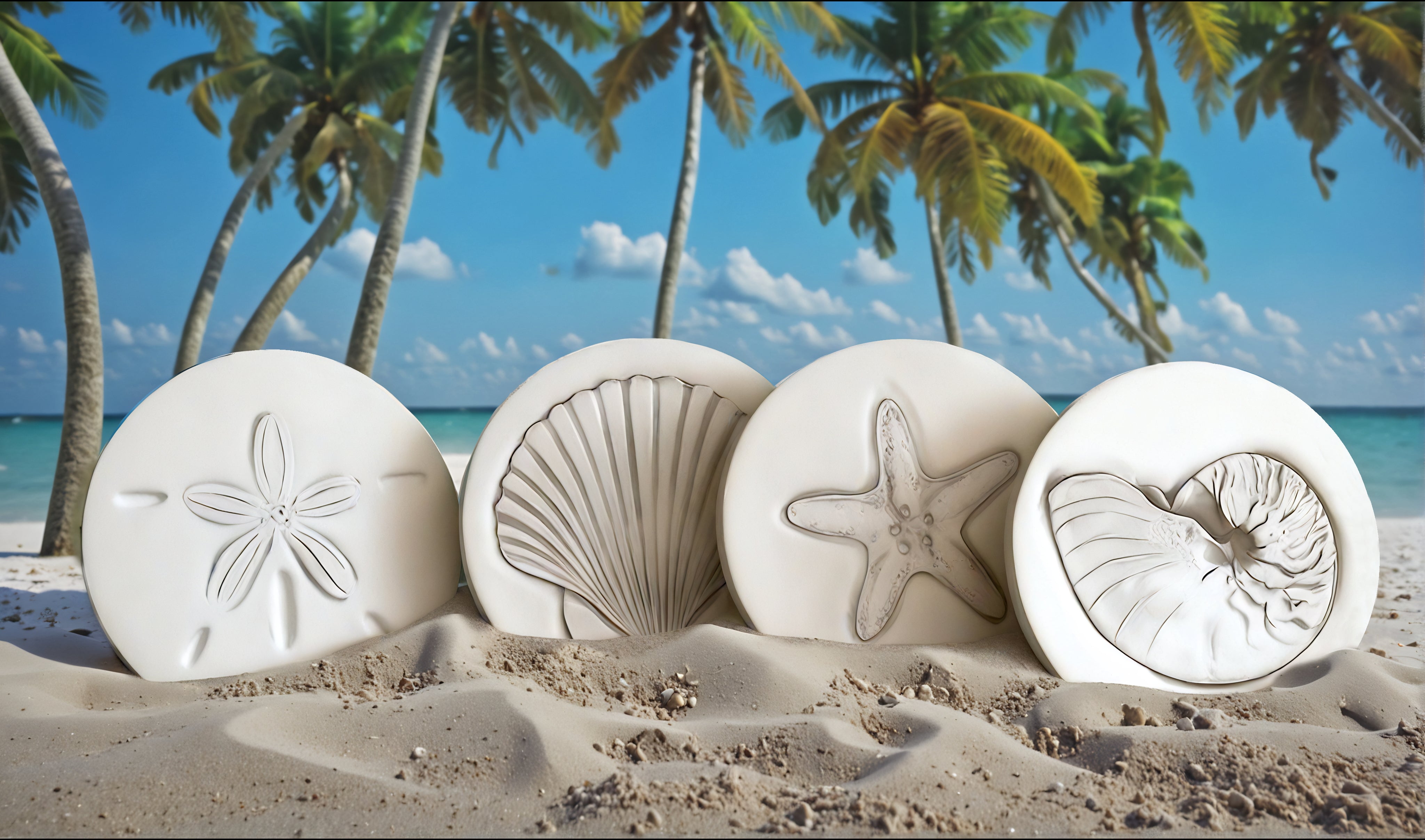 Assorted Shells Drink Coasters