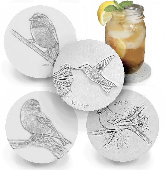 Assorted Birds Drink Coasters - MaisonBeach