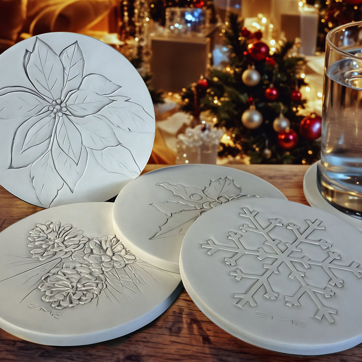 Christmas Drink Coasters - MaisonBeach