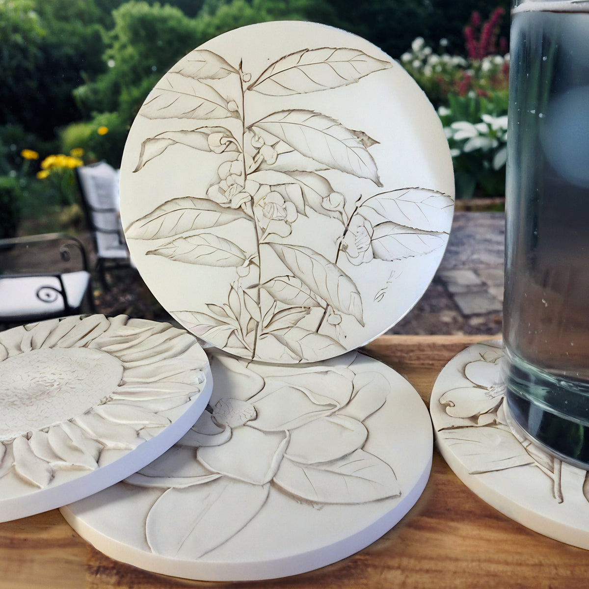 Mixed Flowers Drink Coasters - MaisonBeach