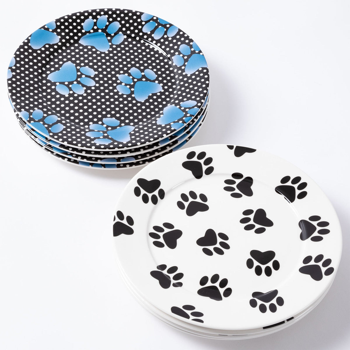 Paw Print Salad Plates - Set of 4 - MaisonBeach