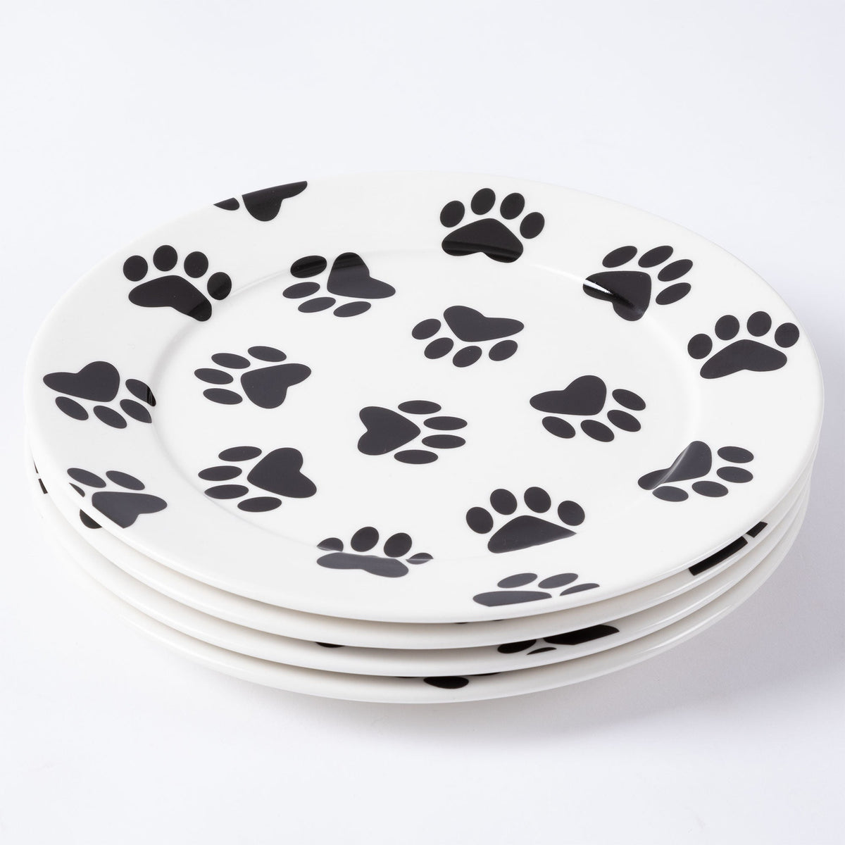 Paw Print Salad Plates - Set of 4 - MaisonBeach