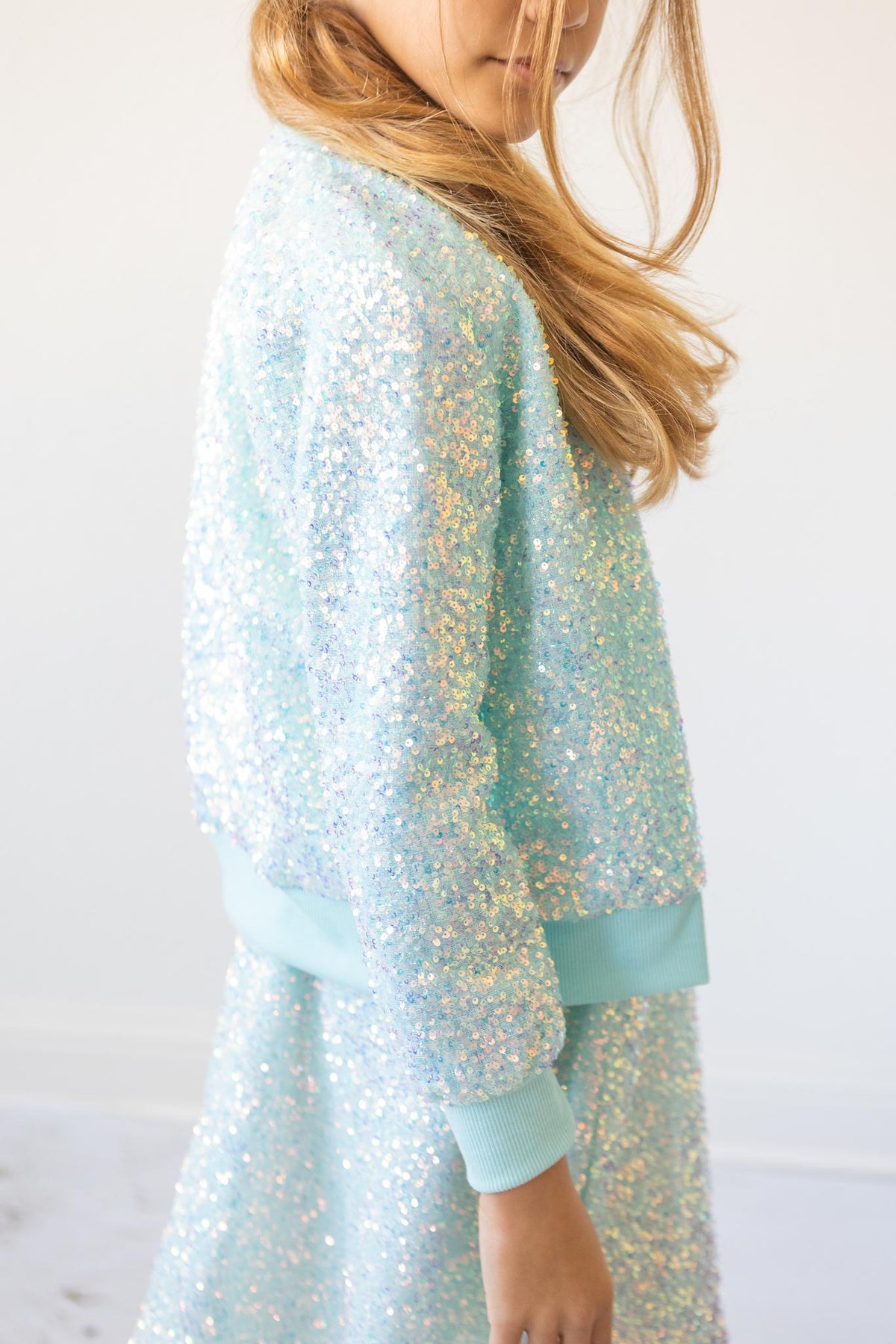 Aqua Sequin Jacket - MaisonBeach