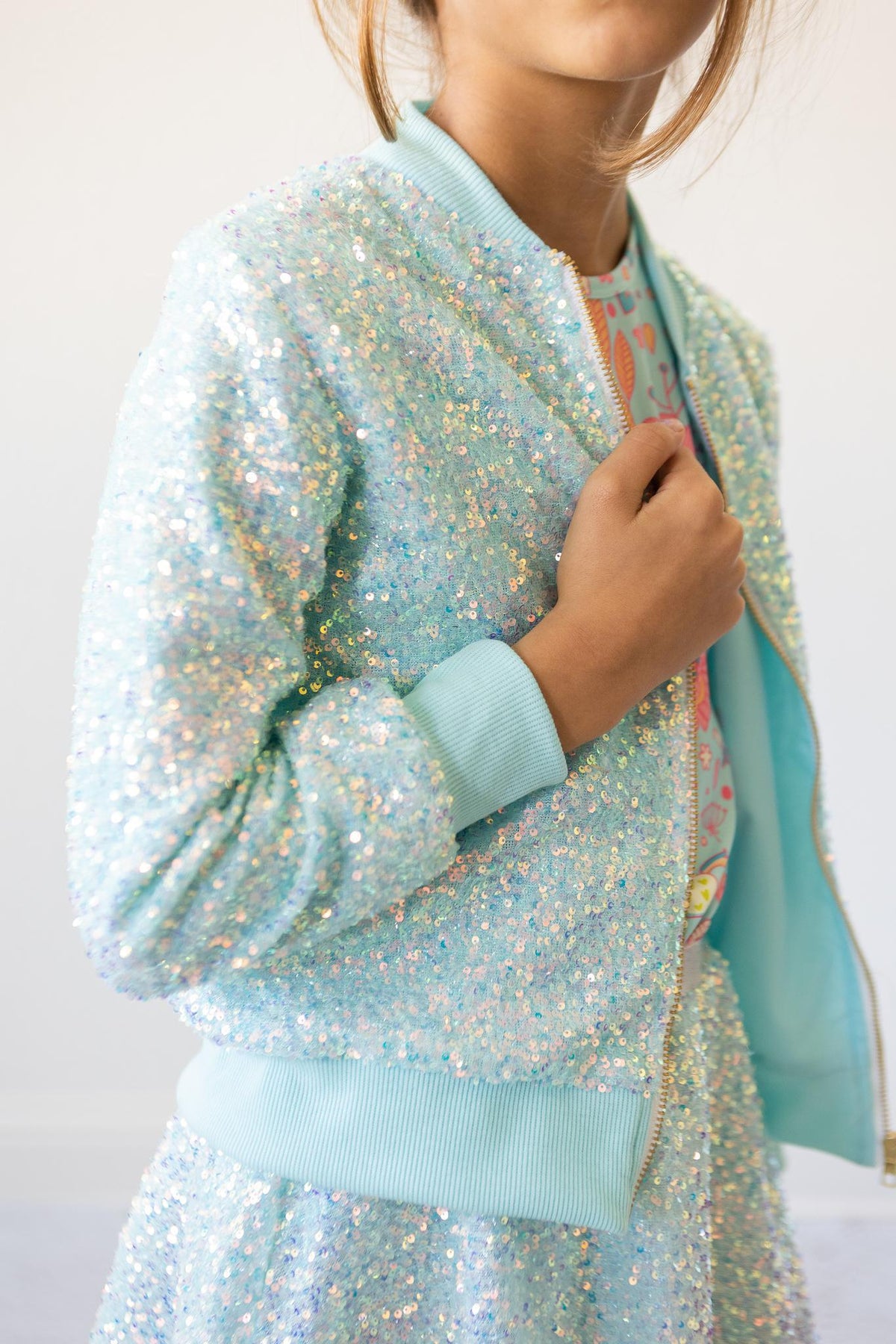 Aqua Sequin Jacket - MaisonBeach